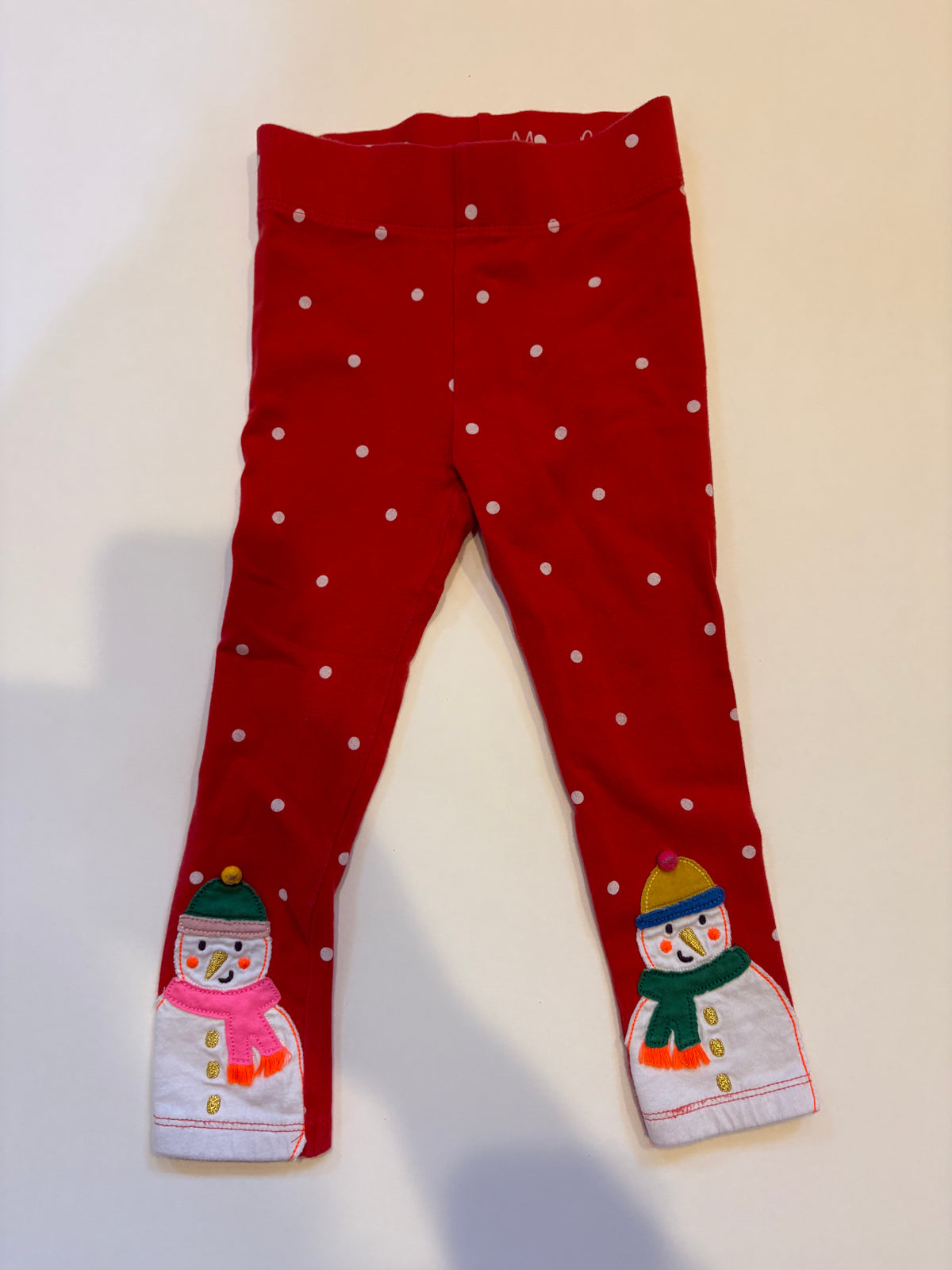Seller 186 - Mini Boden Girls Snowman Leggings - 3-4 year- VGUC
