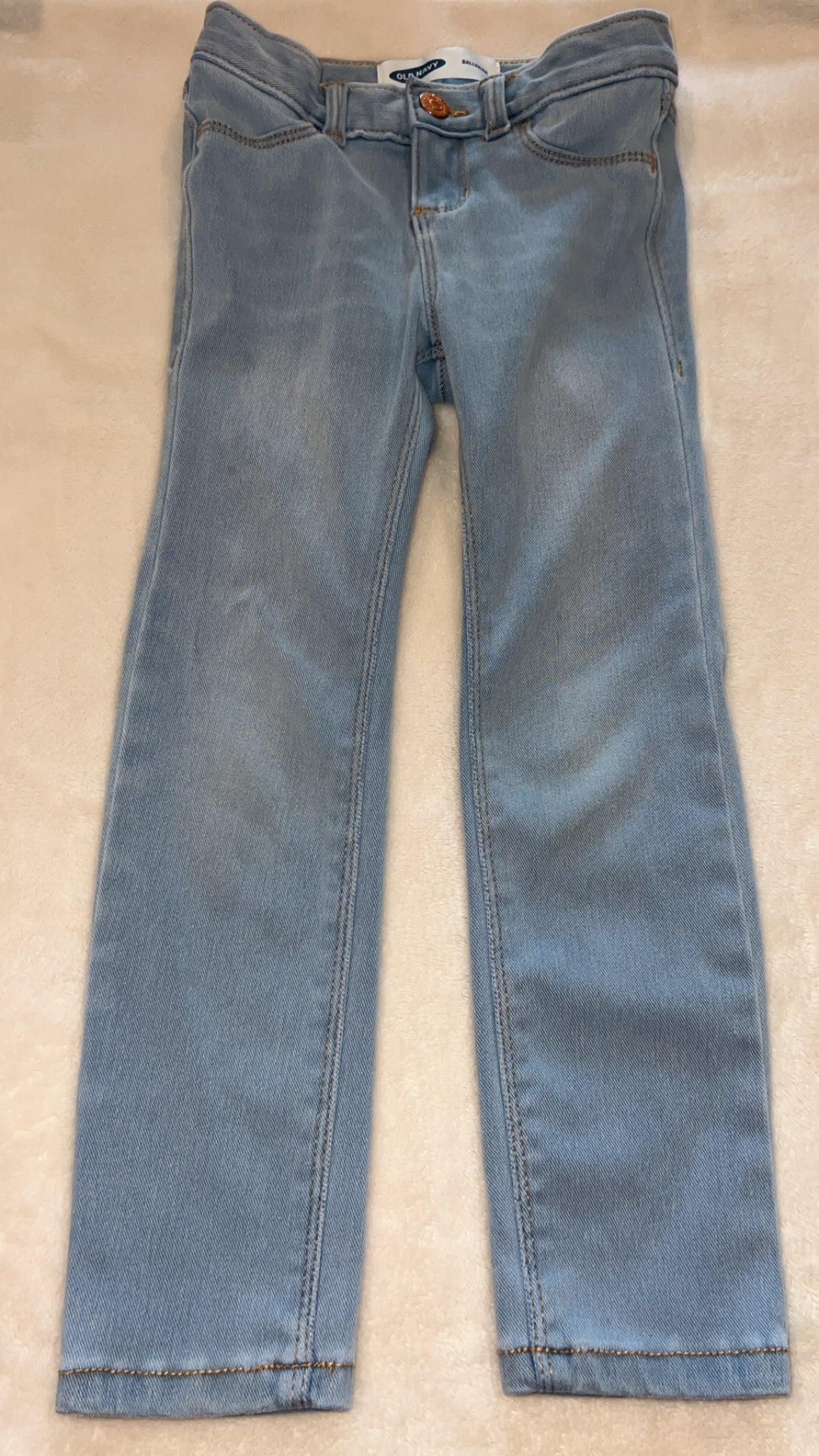 #46 girls 5t oldnavy ballerina legging jeans adjustable waist guc