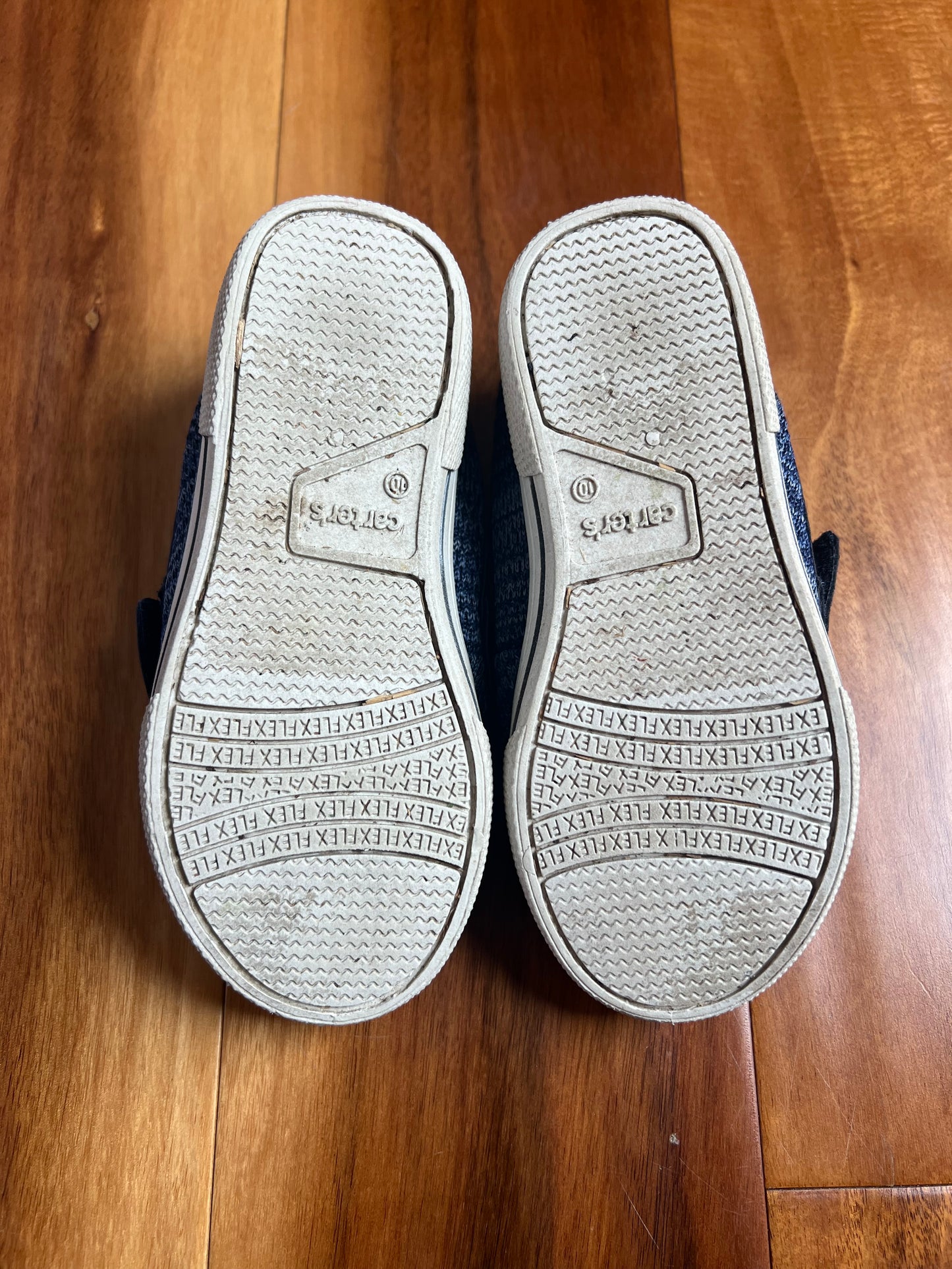 Seller 130 - Boys Knit Boat Shoes - Navy - Carters - size 10- VGUC