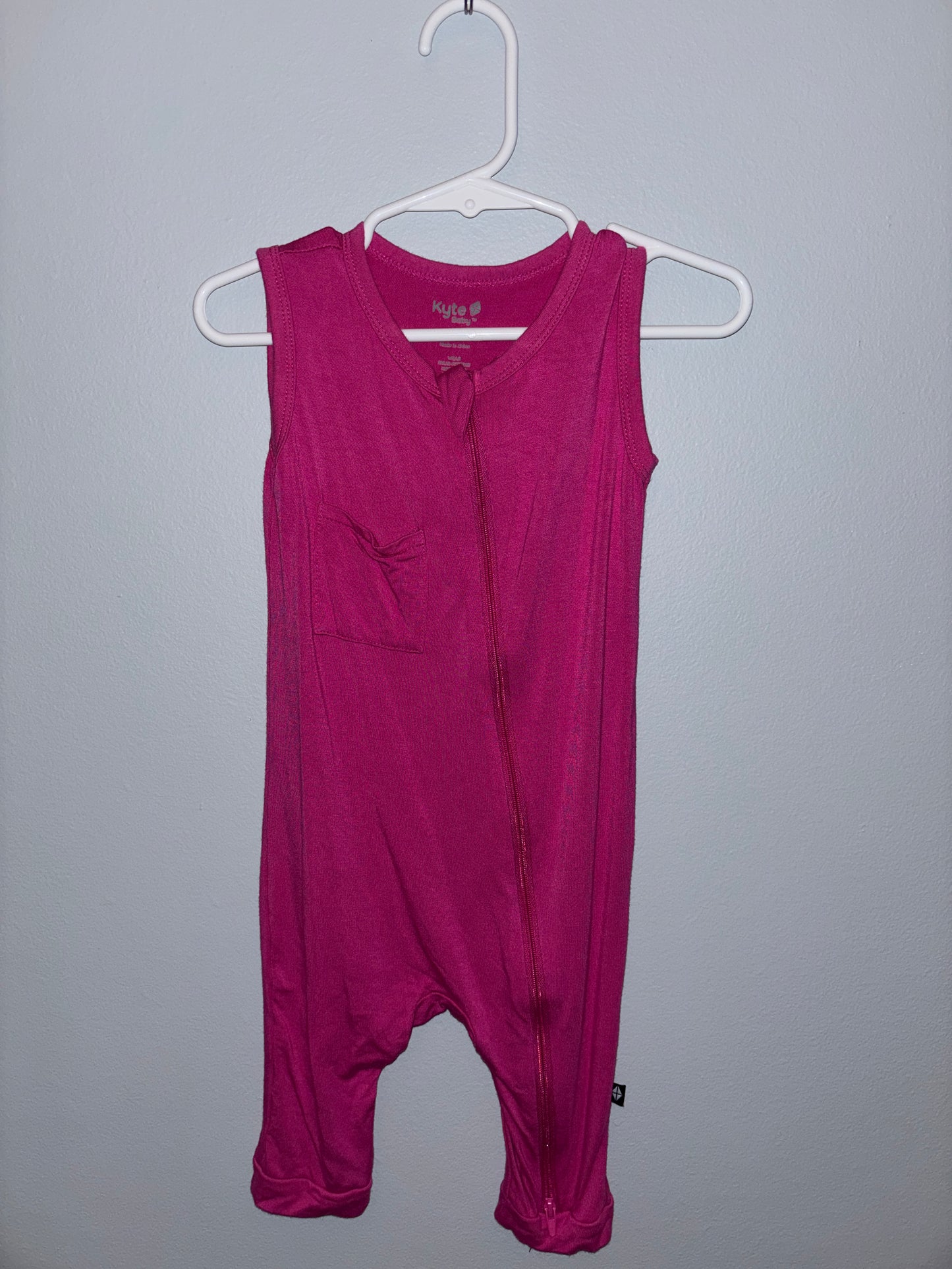 #148 Kyte Baby Sleeveless Romper 2T- Raspberry