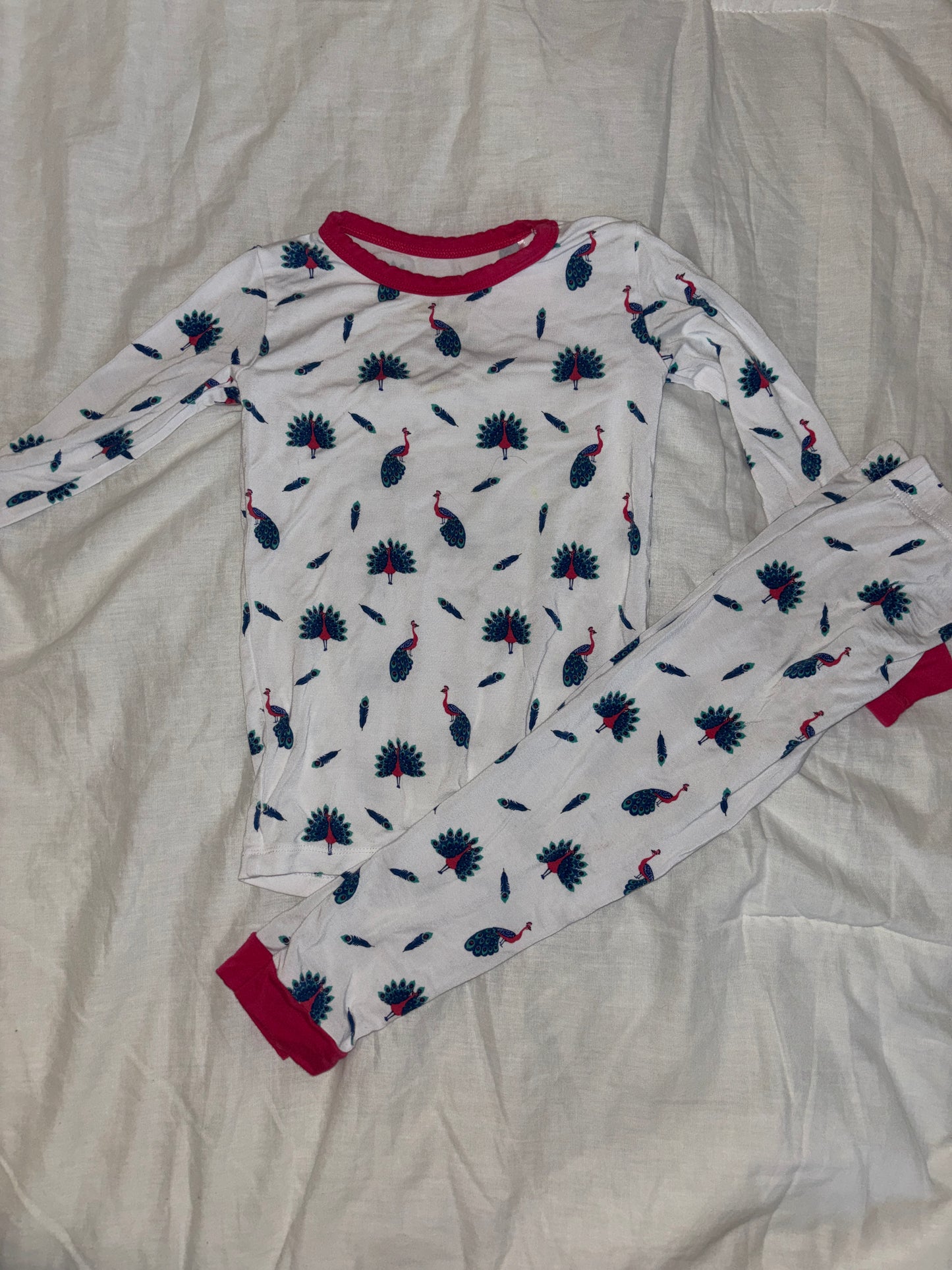 #148 Bubble Baby Bamboo 3T Pajamas- Peacocks