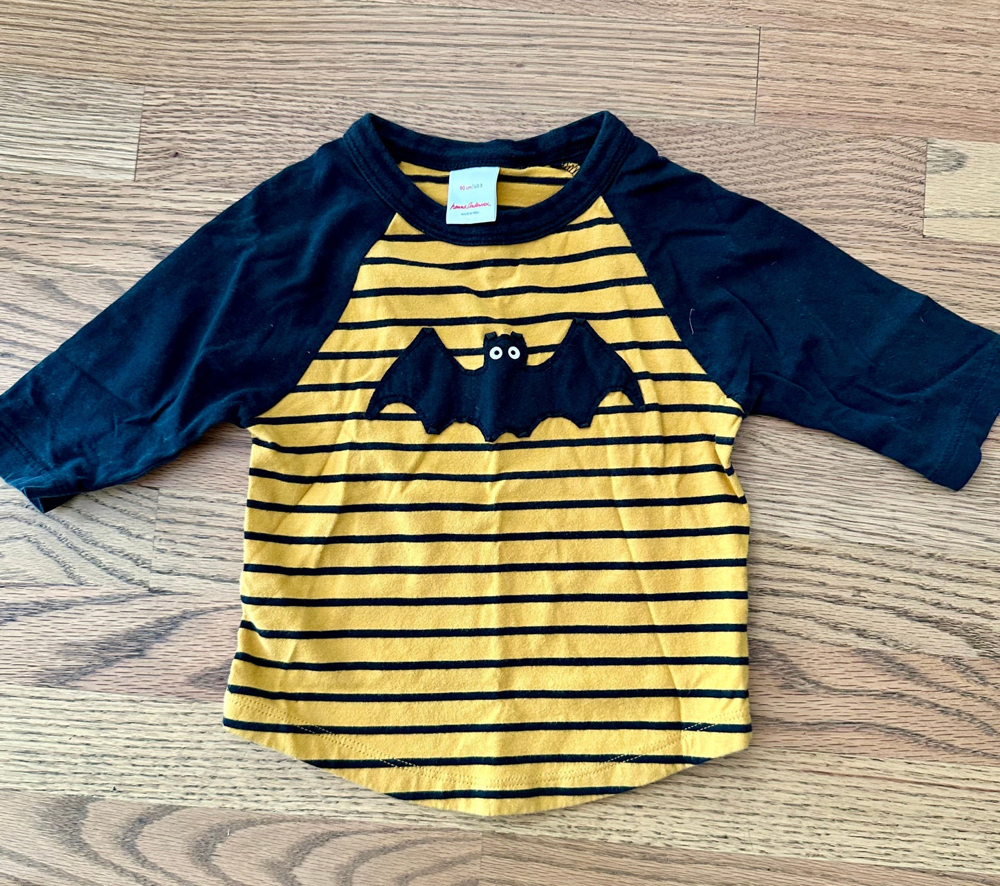 #198- Boys, Hanna Andersson, Bat Halloween Shirt- Size 3T