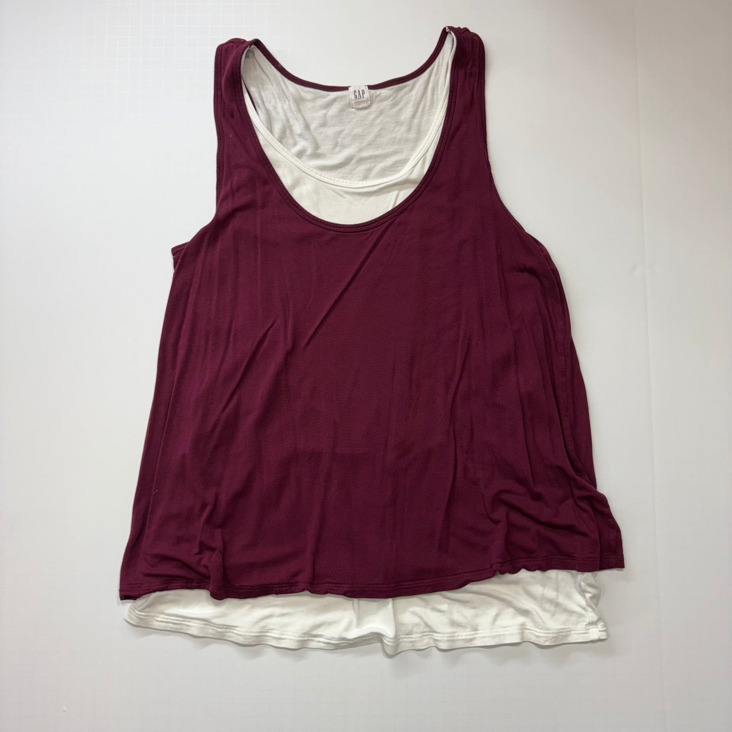 Seller 189 Women’s Medium Gap Maroon Maternity Double-Layer Nursing Tank Top GUC