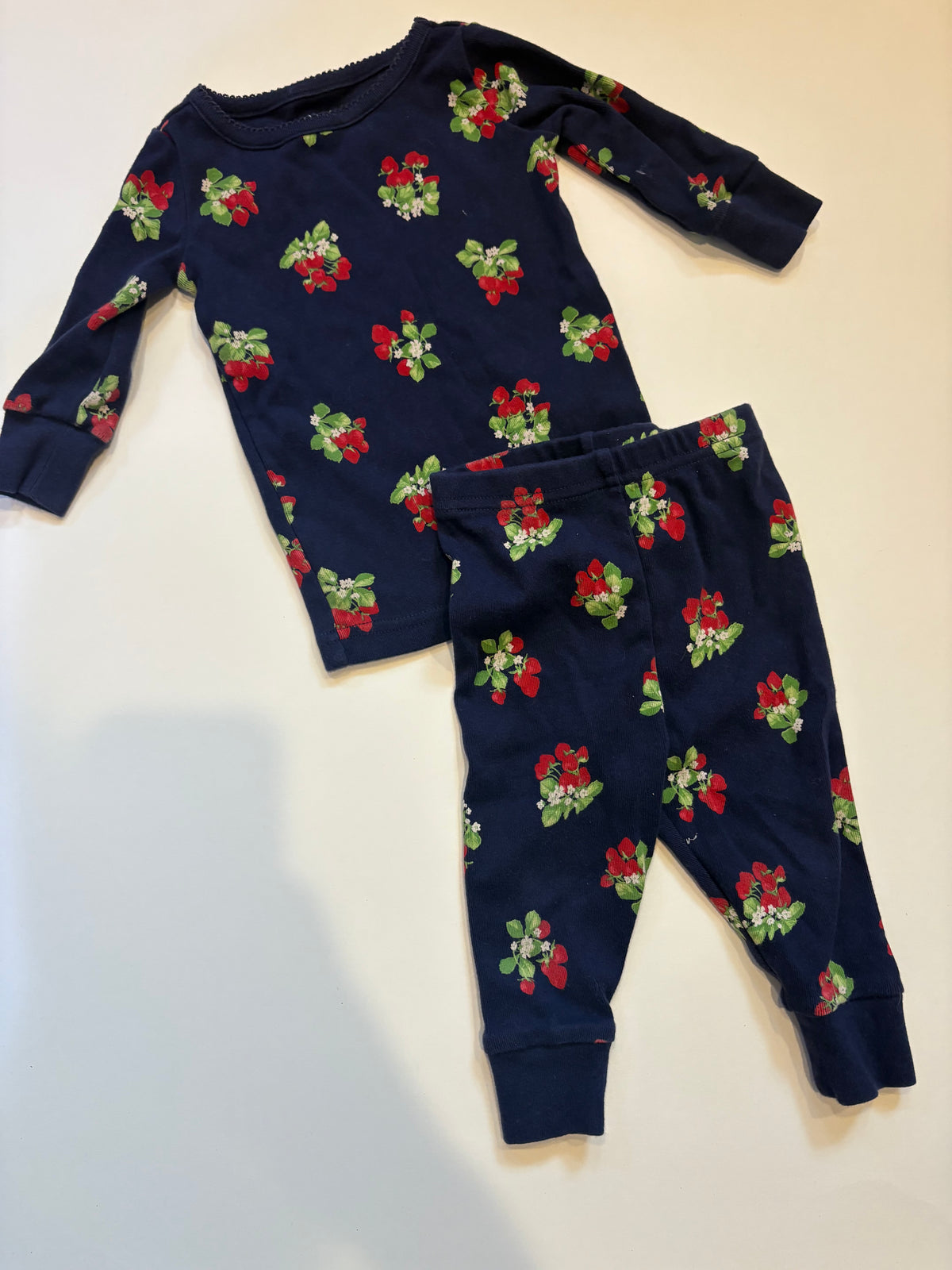 Seller 186 - Janie & Jack Girls Strawberry PJs - 6-12 Months - EUC