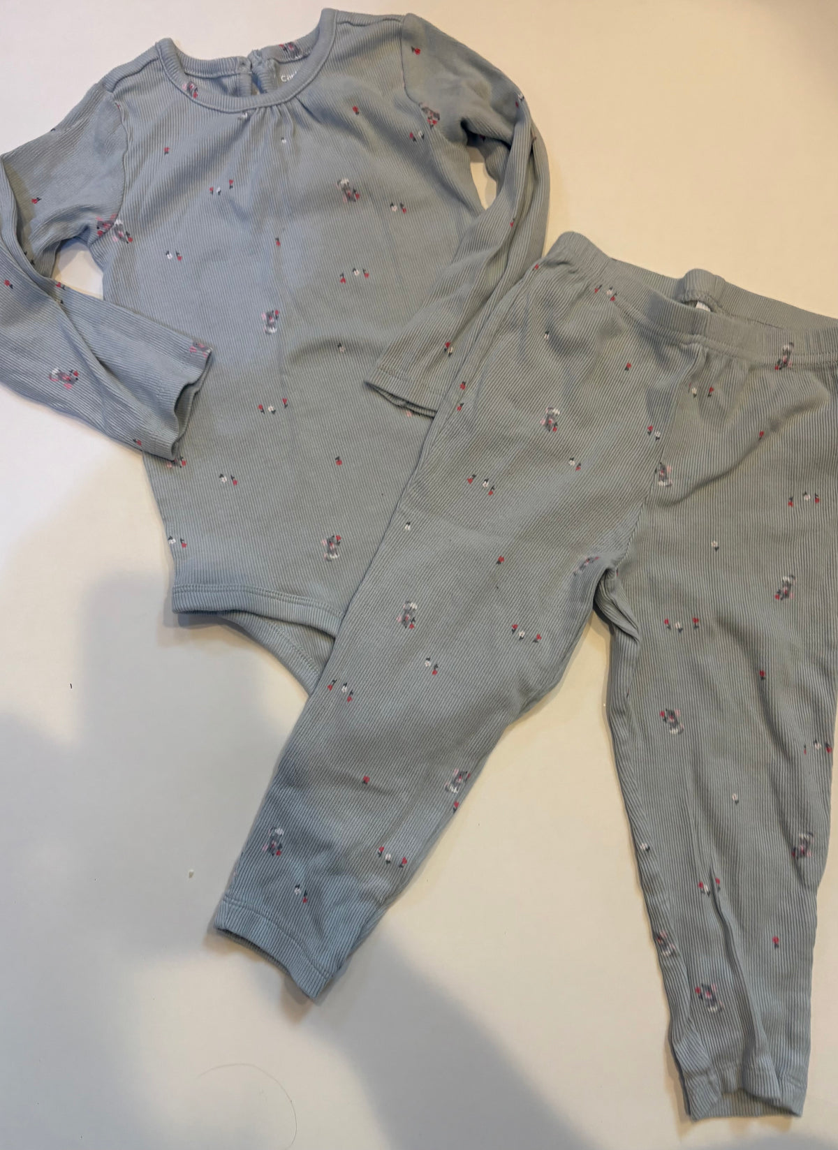 Seller 186 - Carter’s Girls Light Blue Outfit - 24 Months - VGUC