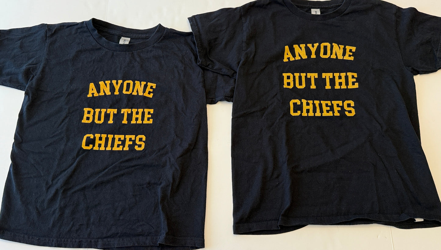 Seller #90_Anyone but Chiefs graphic tee set of 4 in black/orange