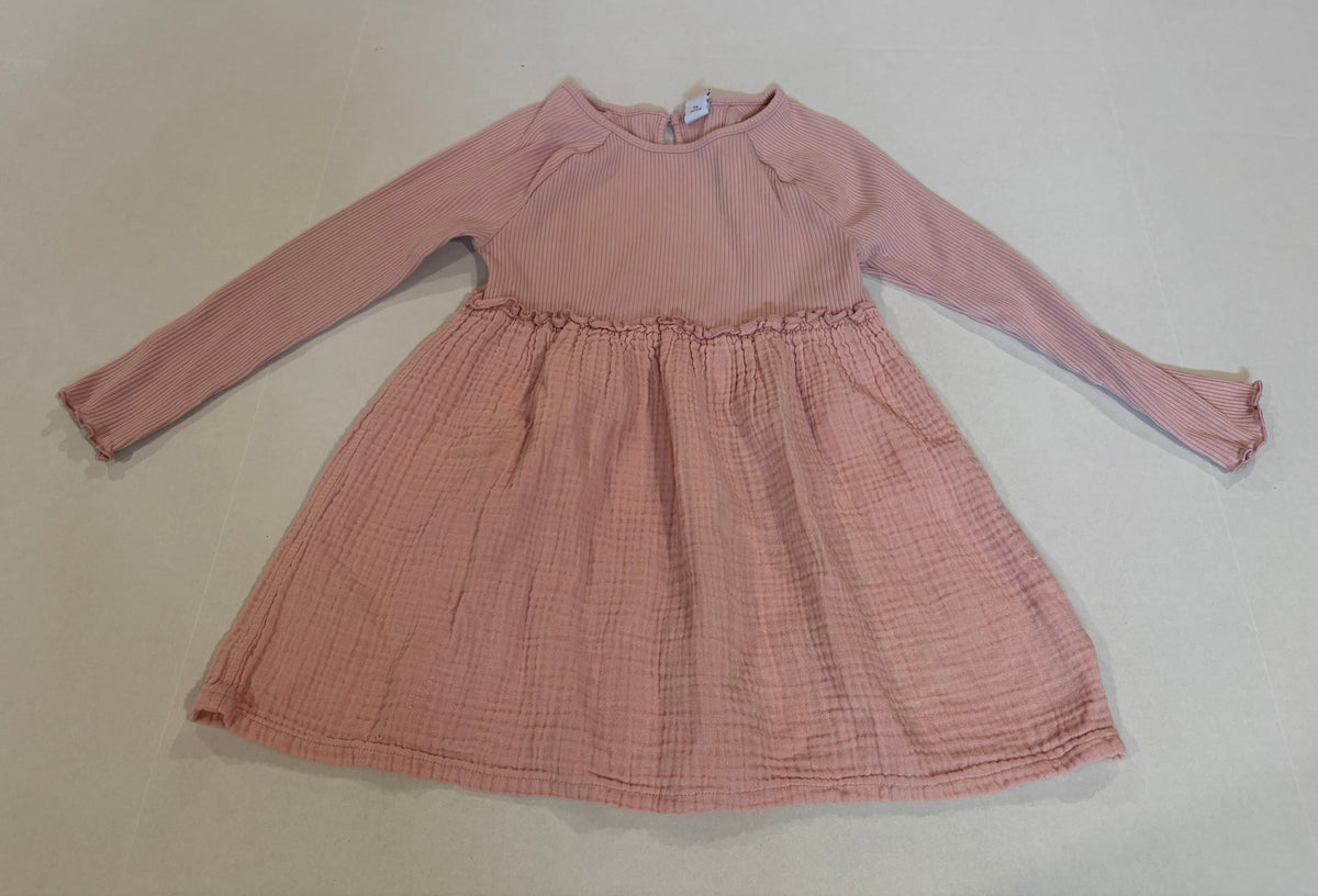 #25 Girls 5T Old Navy pink long sleeve dress