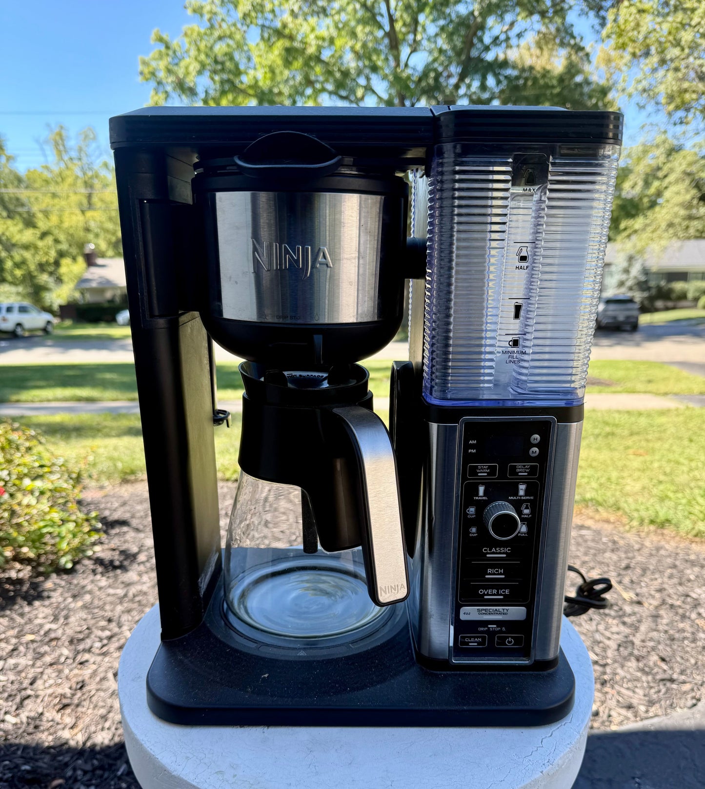 #198- Ninja Drip Coffee Maker, Hot & Iced Coffee, Stainless, Glass Carafe
