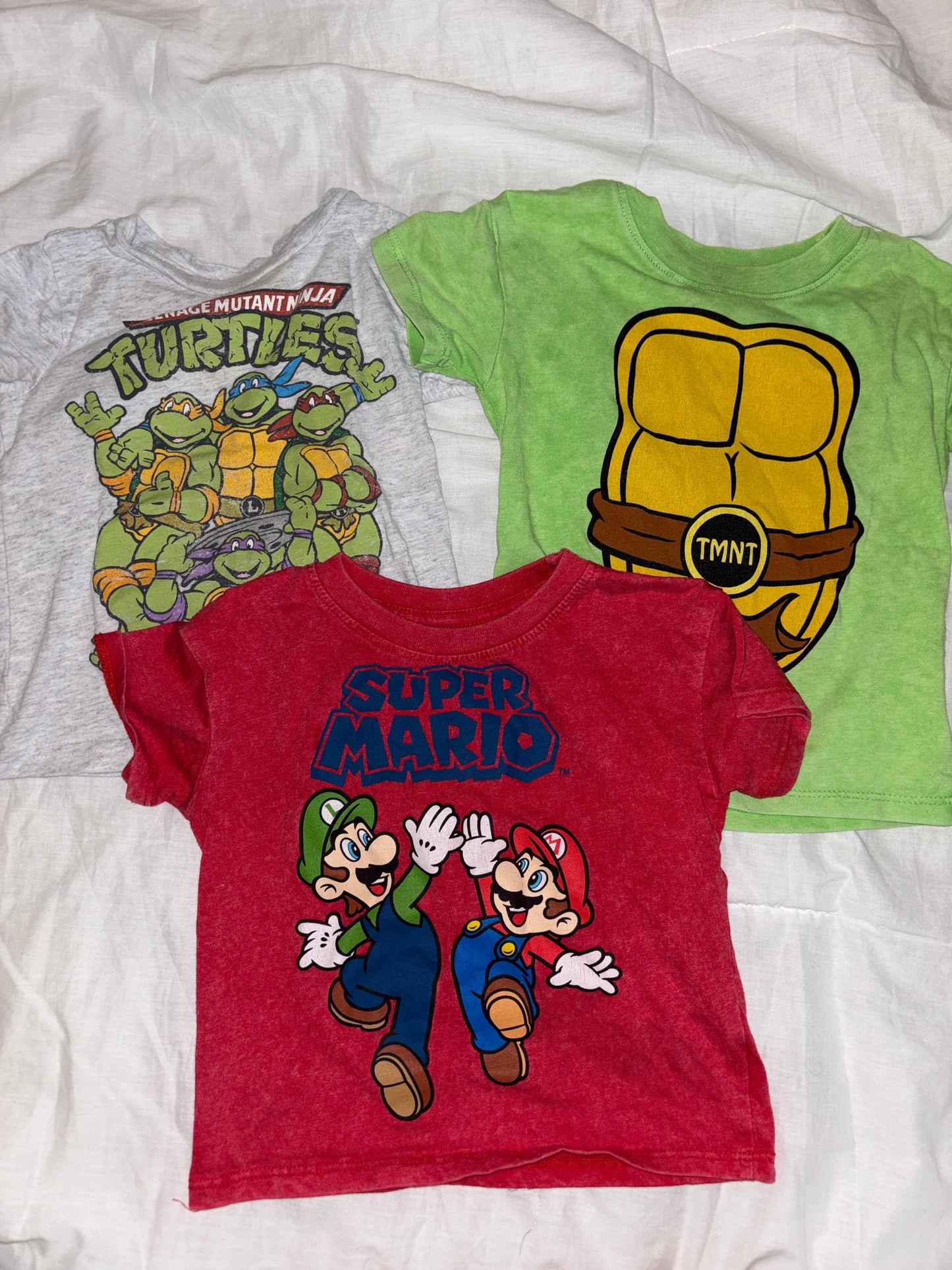 #148 Boys 18m Tshirt Bundle- Mario-TMNT