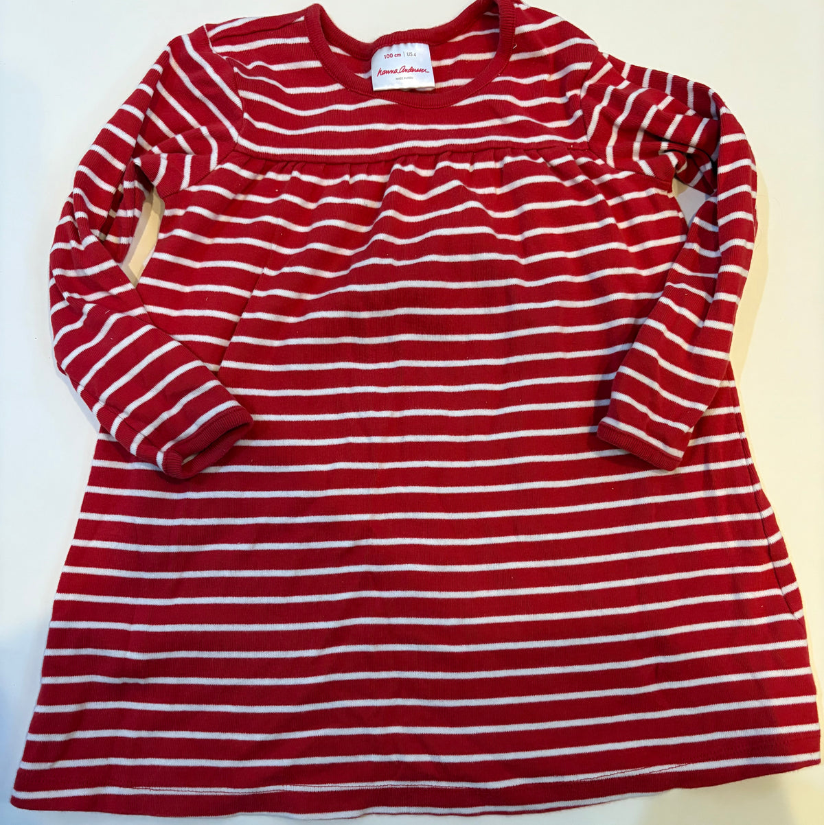 Seller 186 - Hanna Andersson Girls Red Dress - Size 100 (4T) - EUC