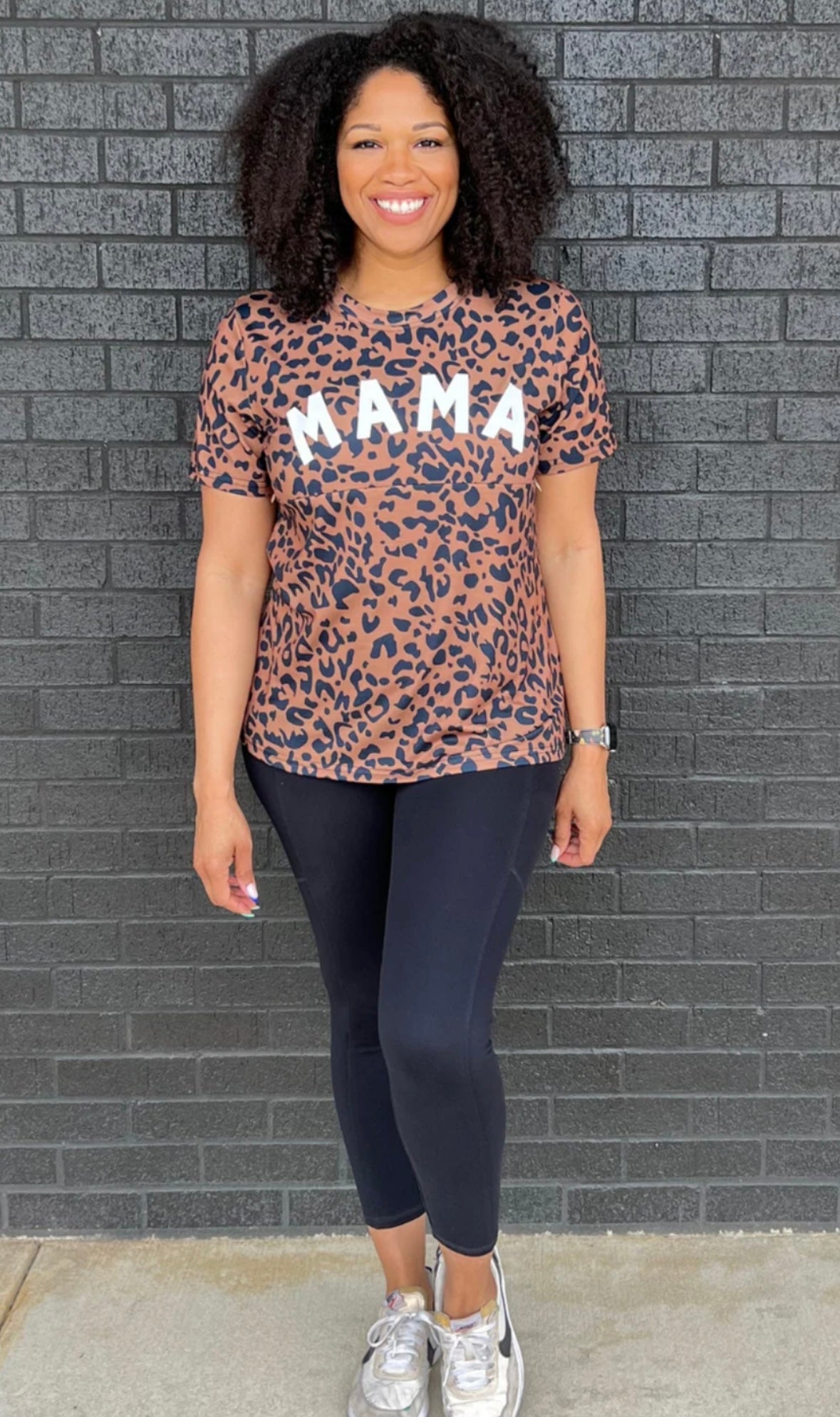 Seller 189 Women’s XL Nursing Queen Leopard “Mama” Nursing Tee GUC