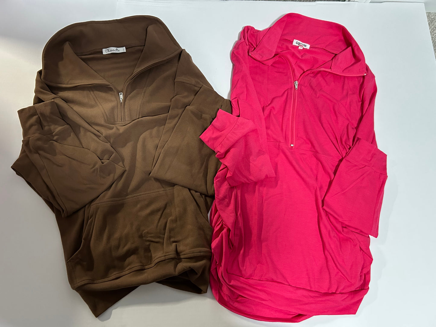 #27 Maternity 1/4 Zips (size L)