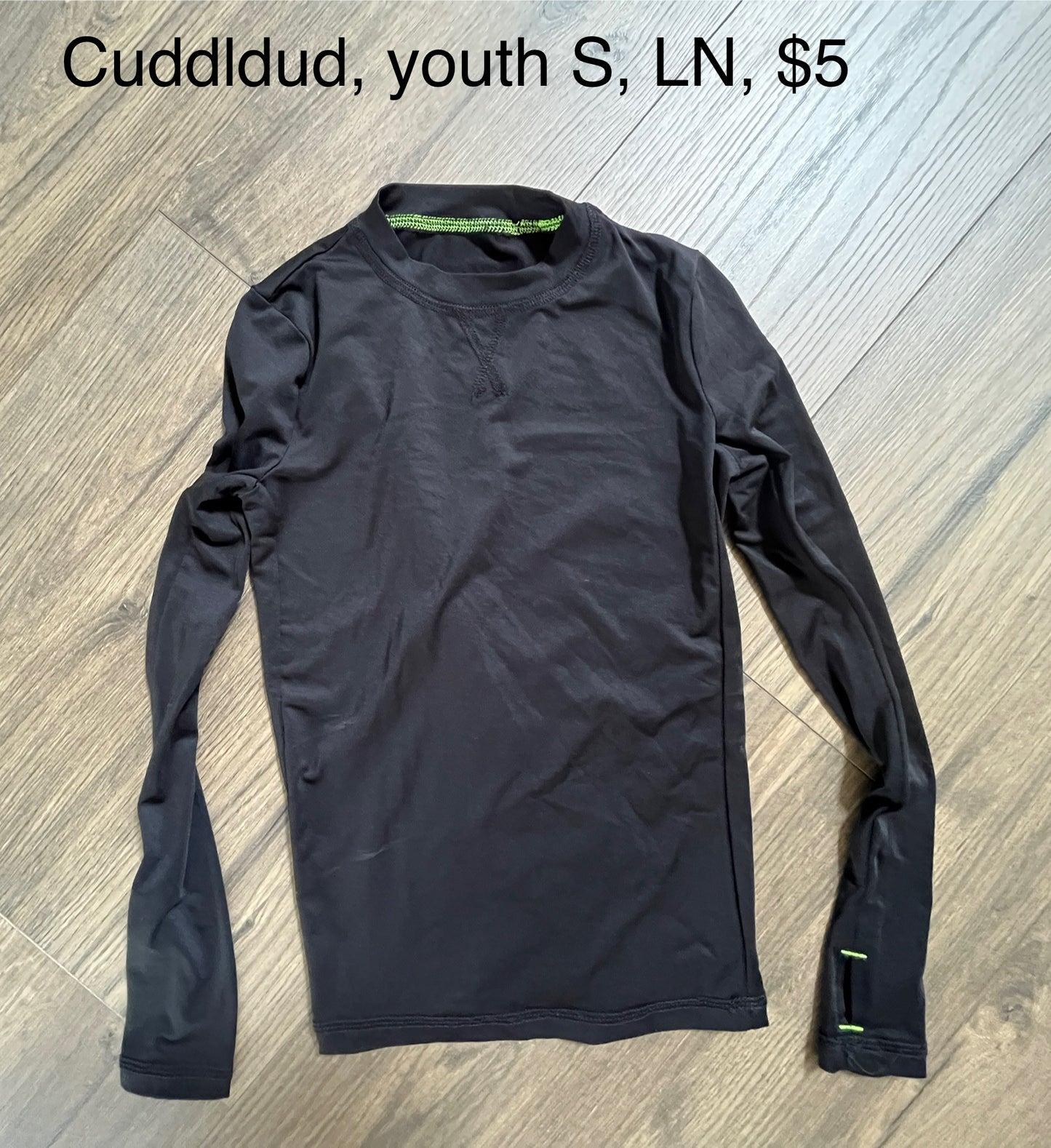 137 All in motion Boys (6/7) long underwear grey shirt LN and Cuddle Duds black Size S
