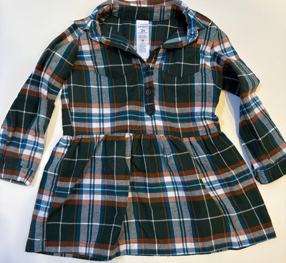 Seller 186 - Carter’s Plaid Dress - 2T - EUC