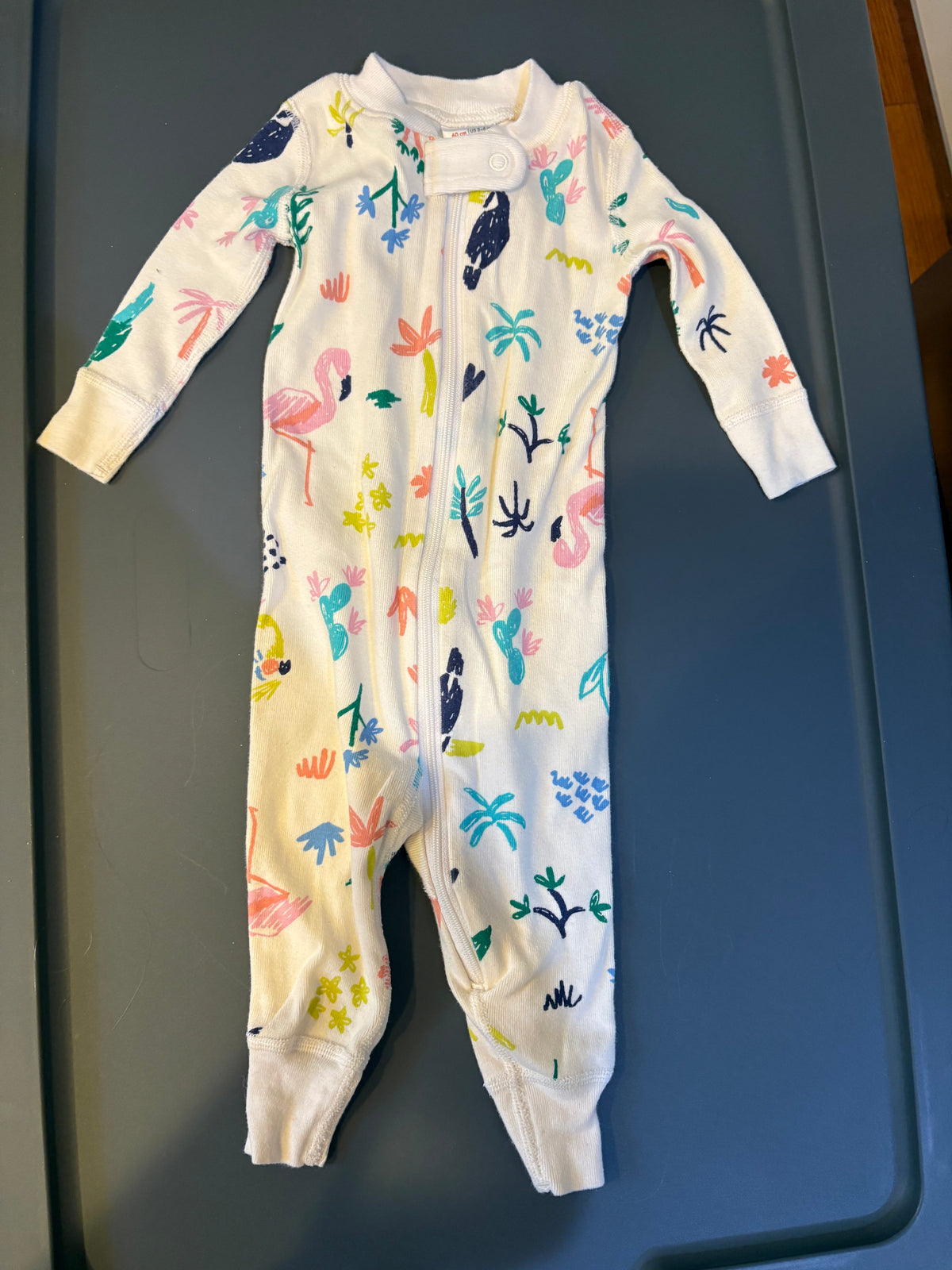 Seller 186 - Hanna Andersson Girls Flamingo PJs - Size 60 (3-6 months) - EUC