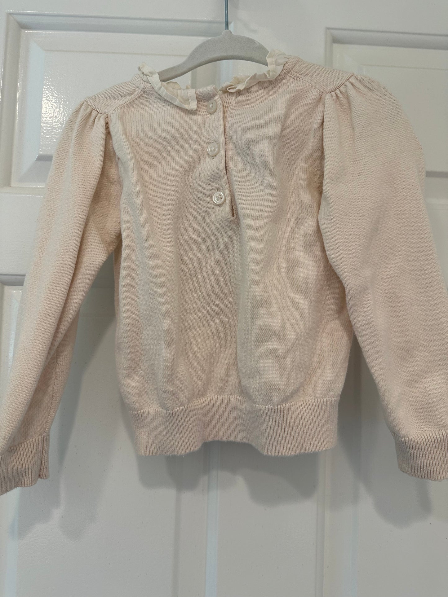 #85 REDUCED Janie & Jack Cream Fawn sweater, Toddler Girls 18-24m