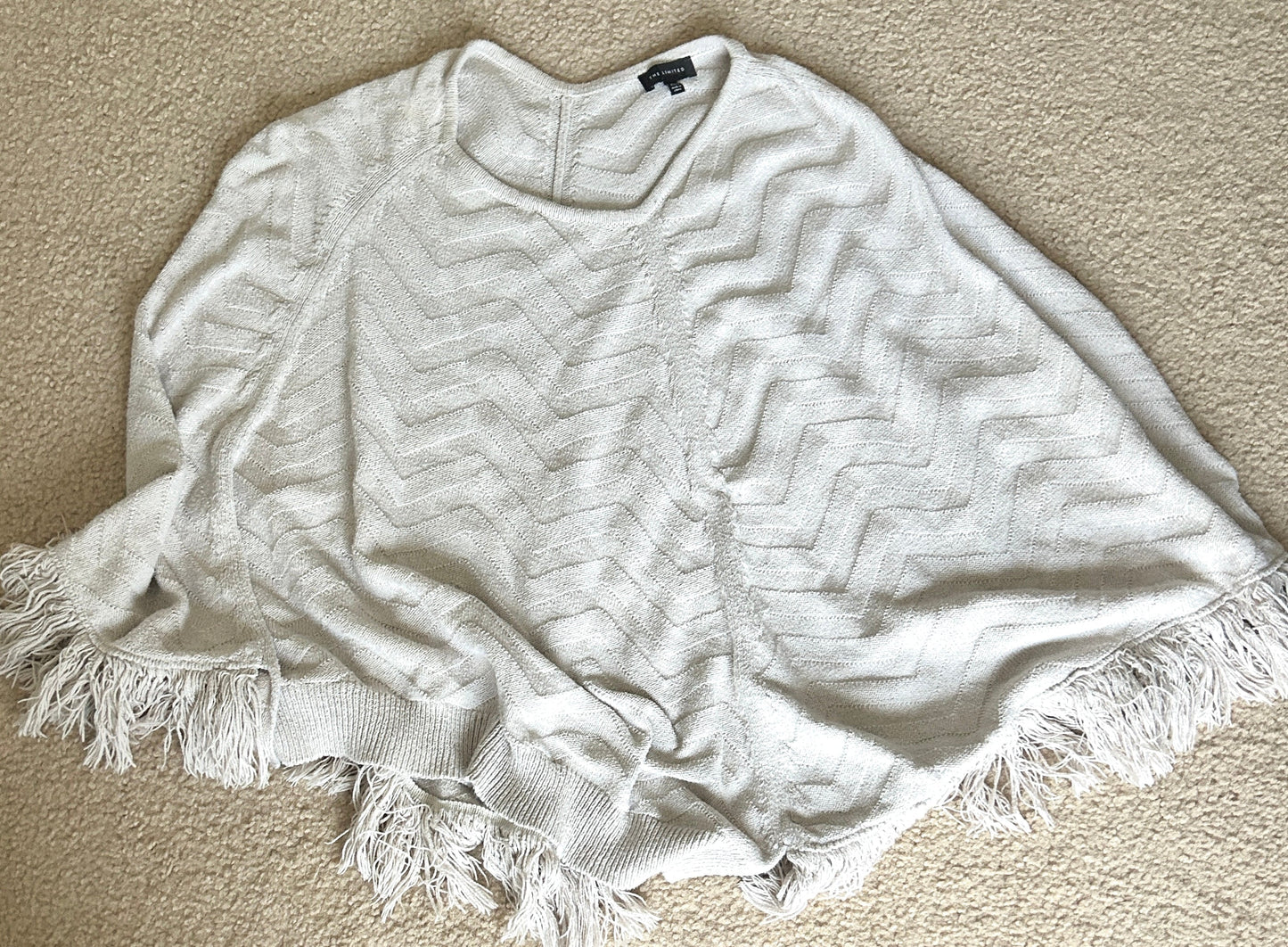 #15 The Limited XS/S Fringe Sweater Poncho