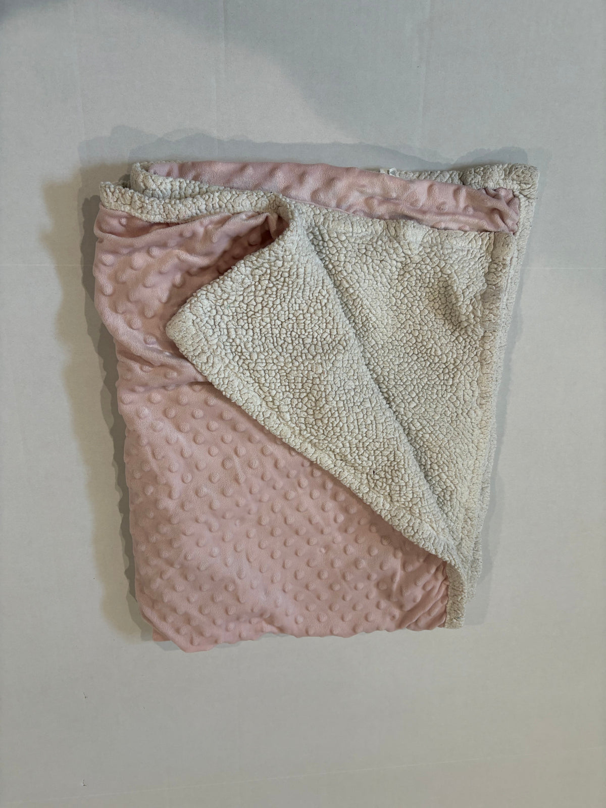 #25 Pink / cream baby blanket