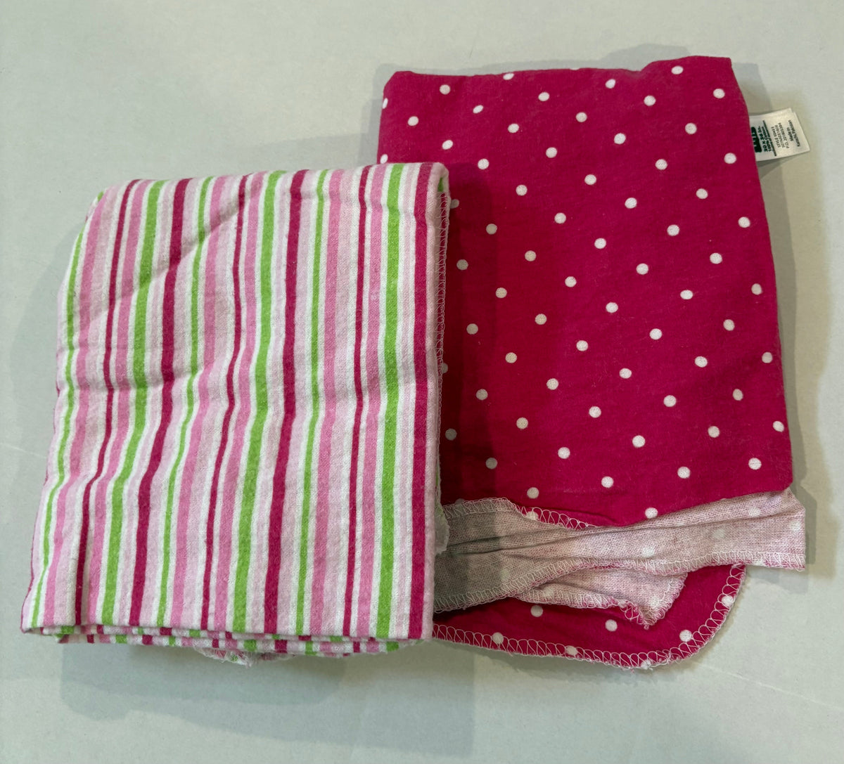 #25 Set of 2 baby girl receiving blankets