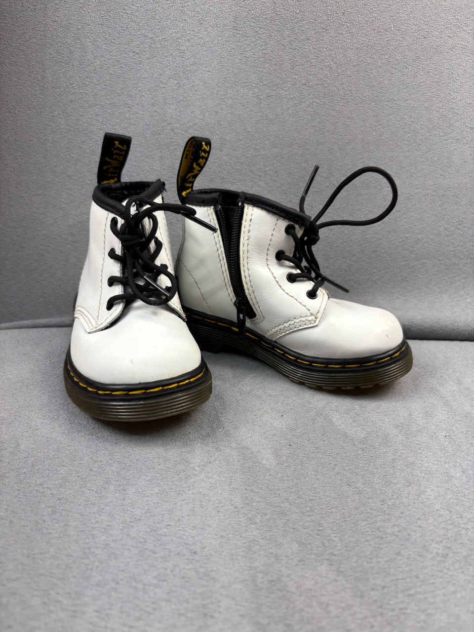 #39 Size 6 Girls Dr. Martens white boots