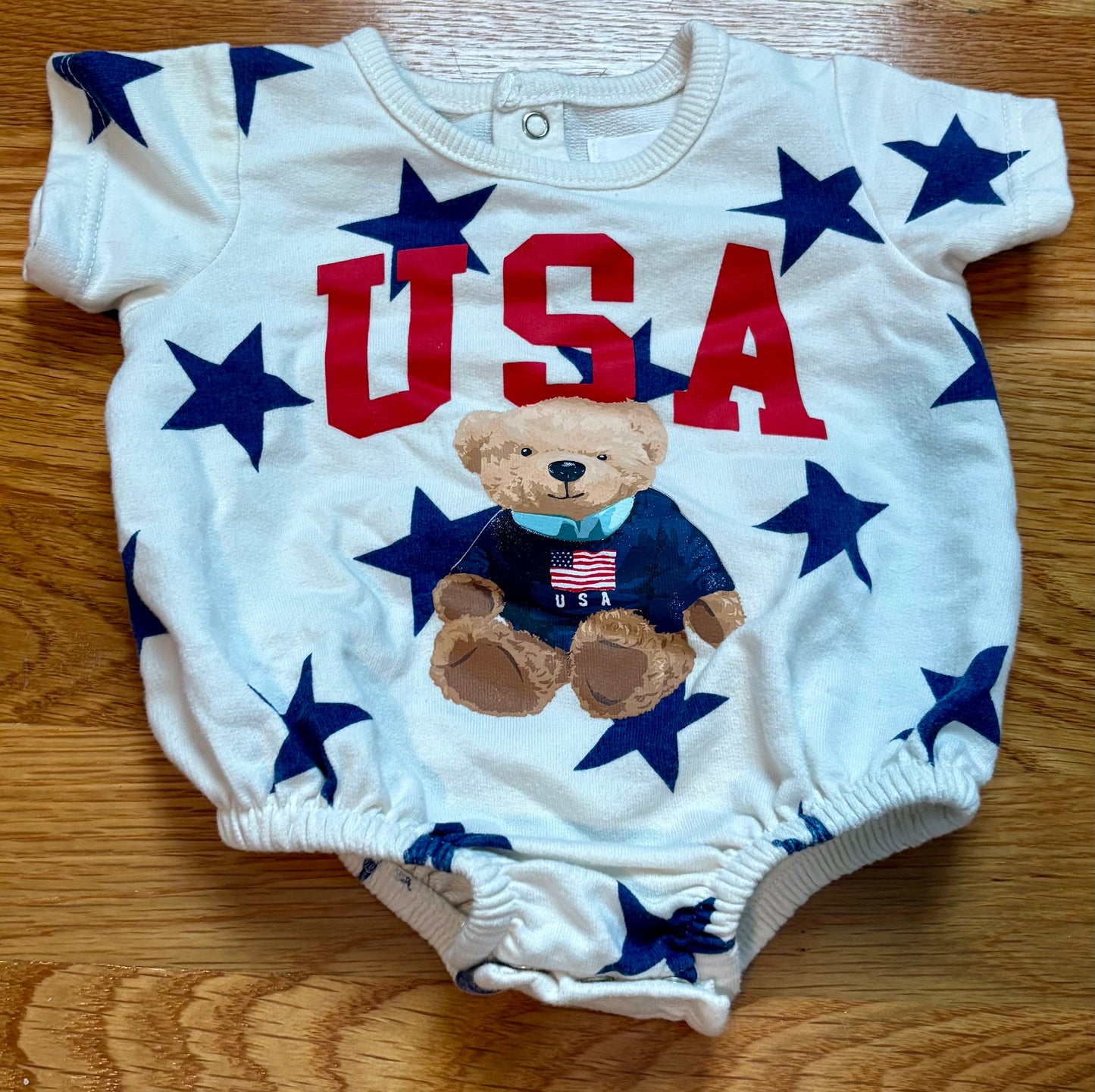 Seller #139 USA Teddy Bear Romper NB