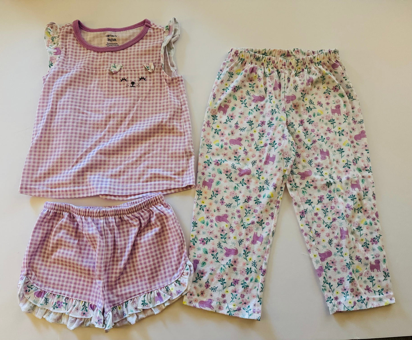 REDUCED #92 girls 3 t summer pajama set