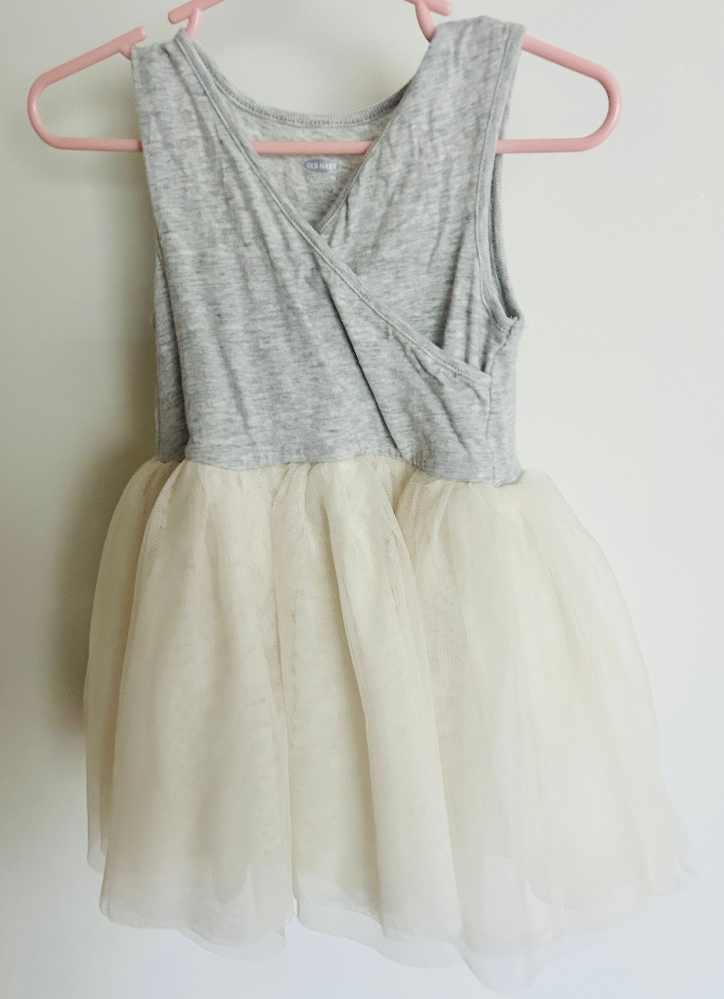 #15 ON 18-24m Neutral Tutu Dress (with snaps underneath!)