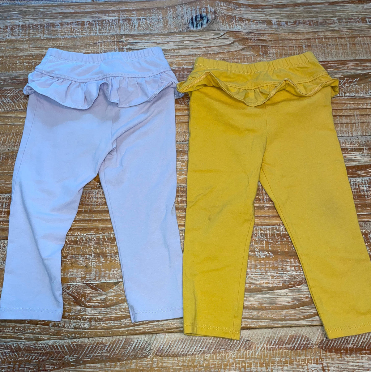 #4 Garanimals Purple and Yellow Ruffled Leggings Girls 24 months