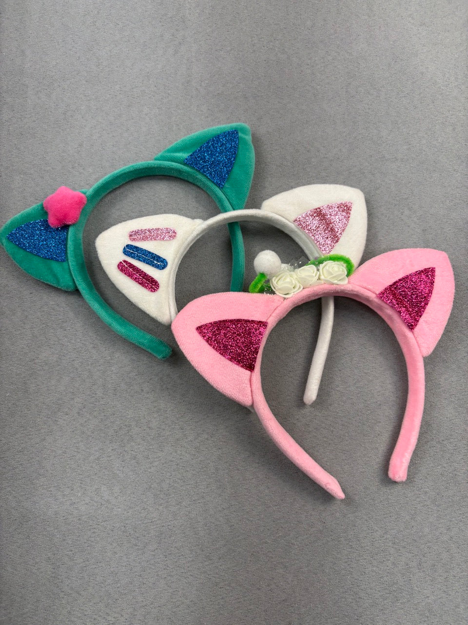 #39 Gabby's Dollhouse kitty ear headbands (3)