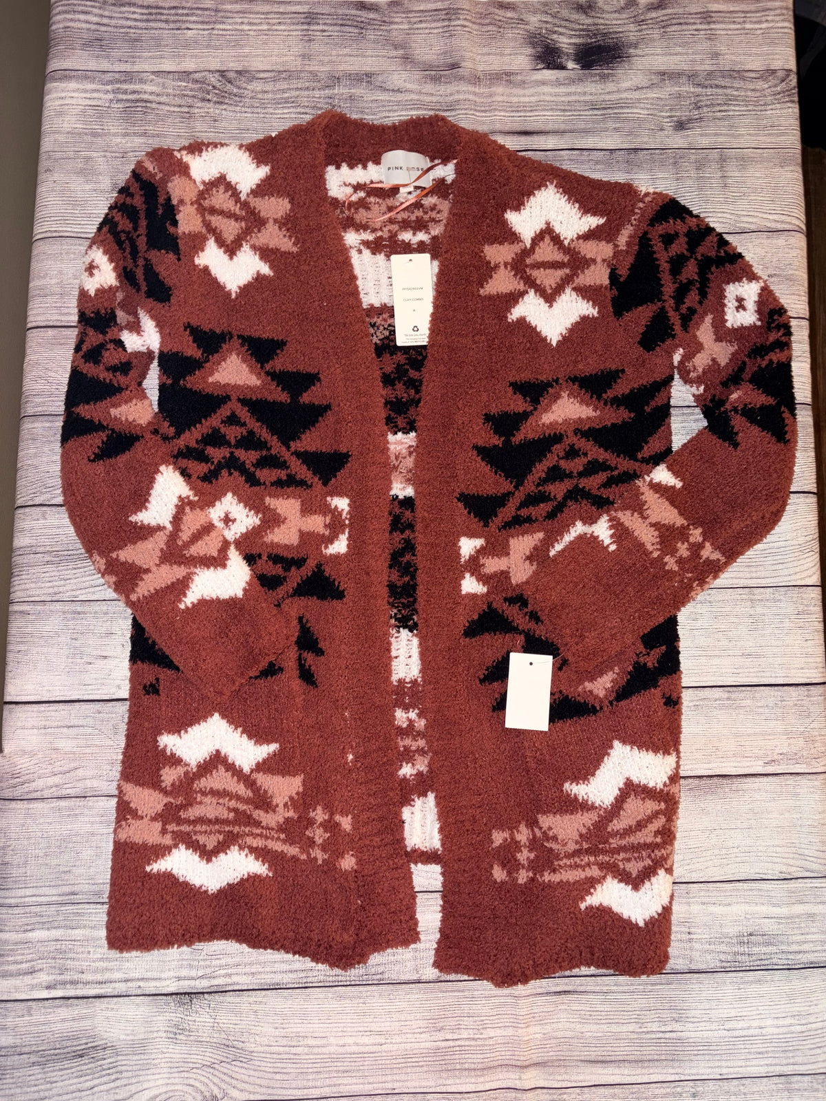 Seller 124 NEW Pink Rose Women’s Medium Sweater Cardigan