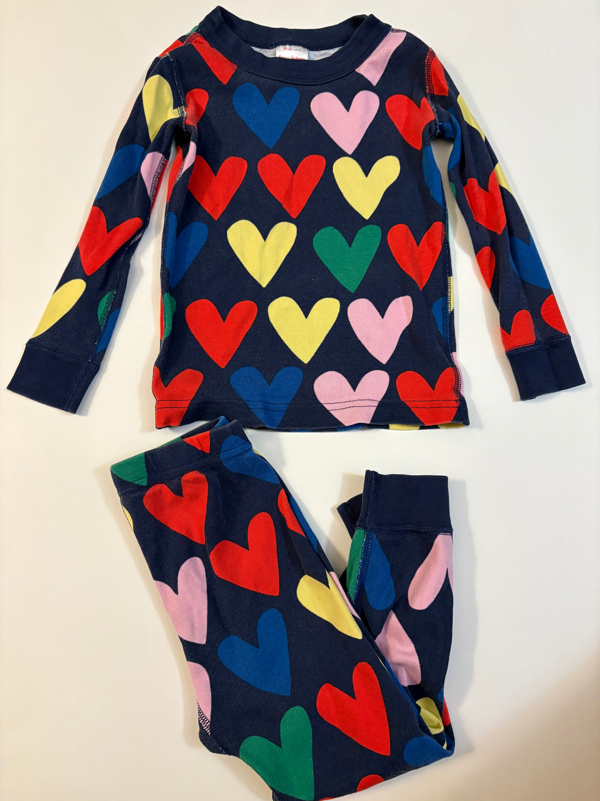 Seller 186 - Hanna Andersson Girls Heart PJs 3T (90) - GUC