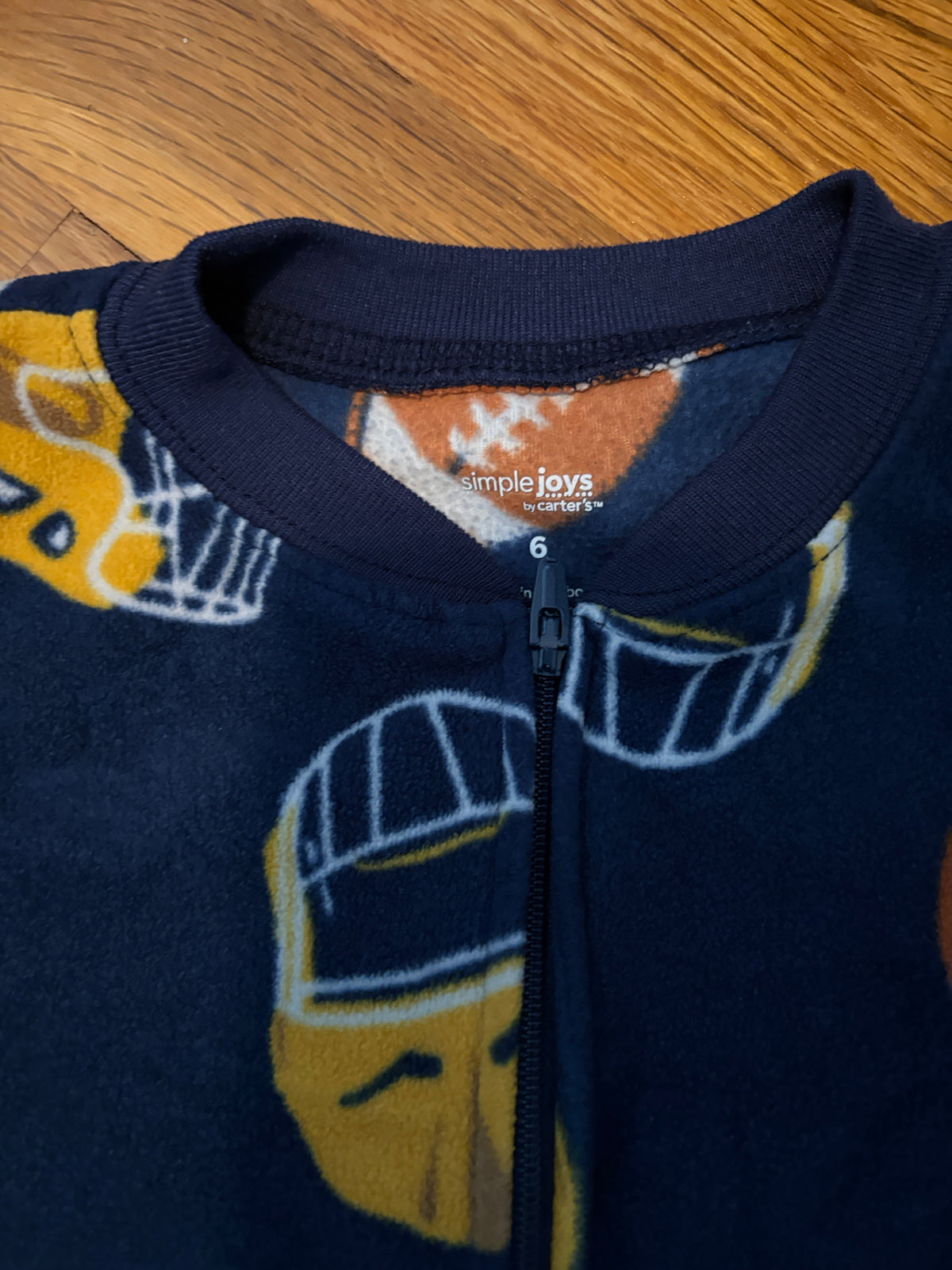 #116 Carter’s fleece zip up pajamas boys 6
