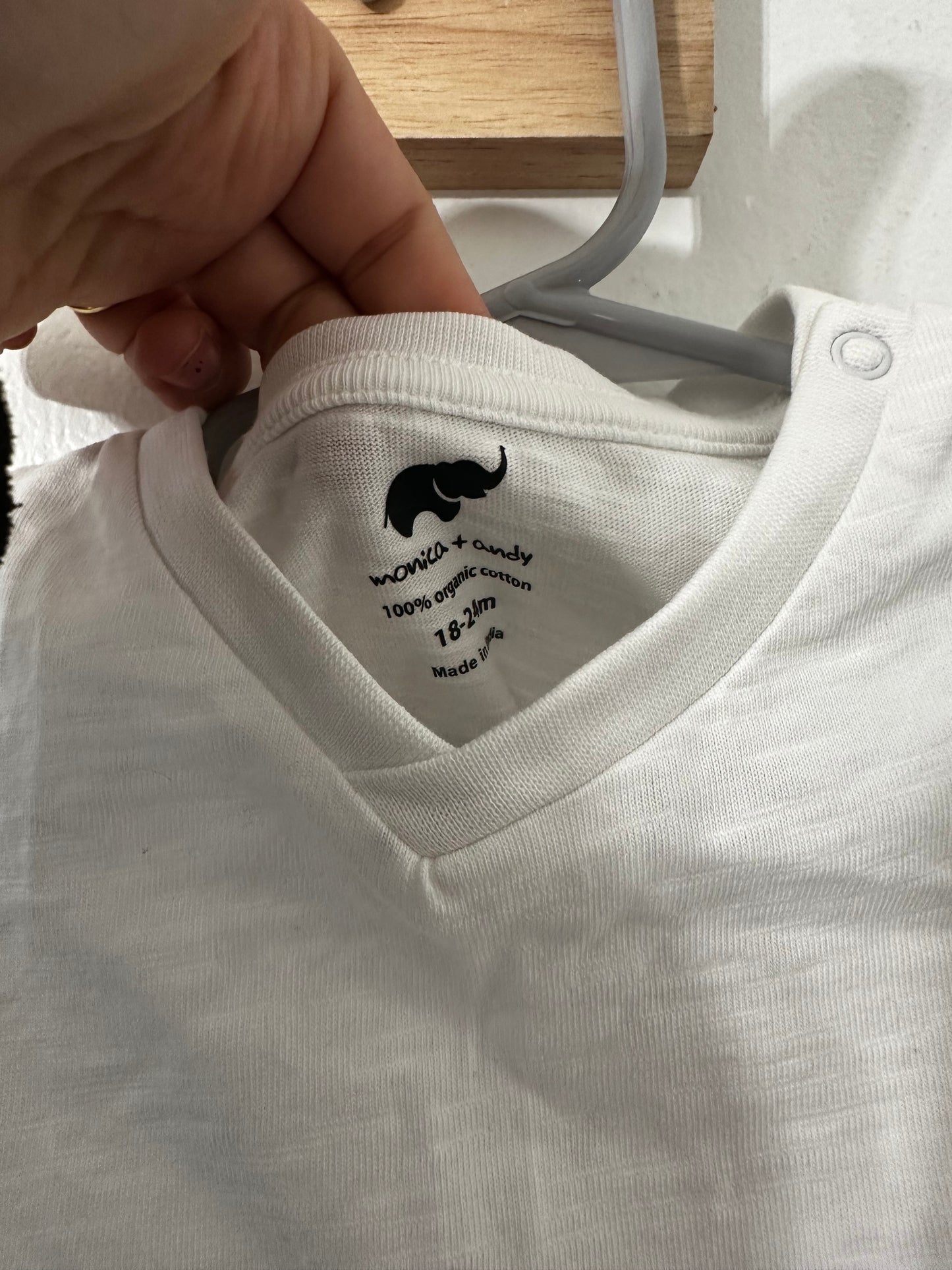 #111 Monica & Andy Basic White Long Sleeve Boys Top 18-24 Mo