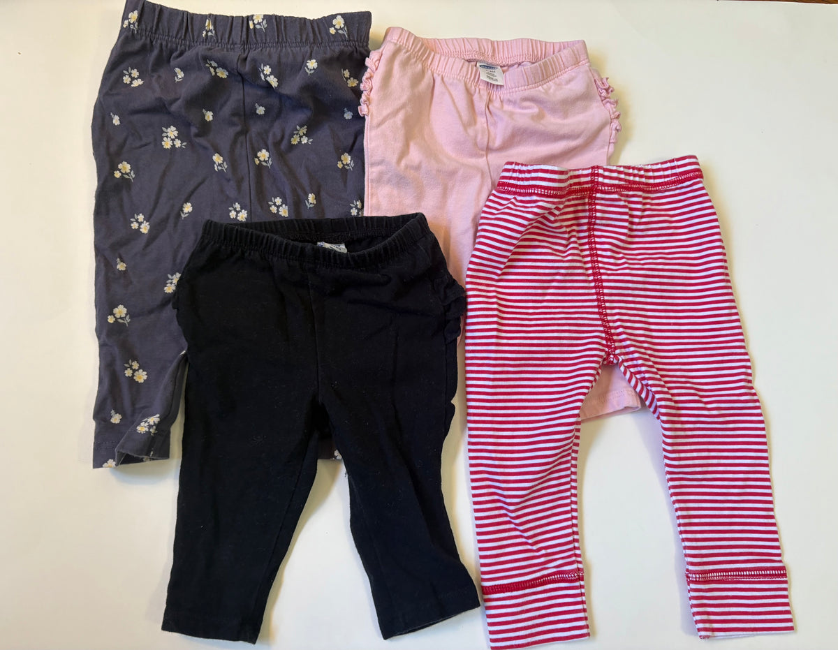 Seller 186 - Girls 3-6 Month Leggings Bundle ( Set of 4) - VGUC