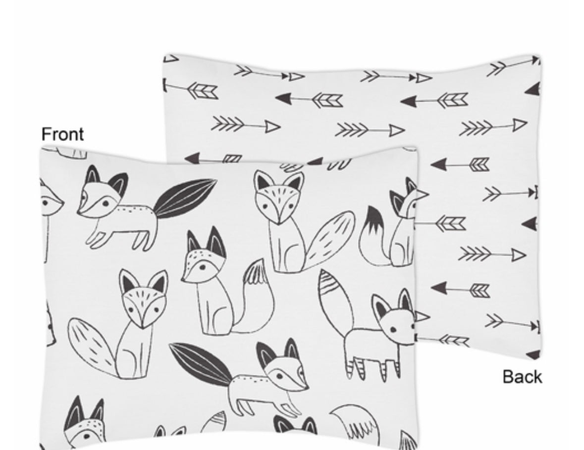 #198- Sweet Jojo Designs, Fox & Arrow Crib Blanket & Bedskirt *Read Description*