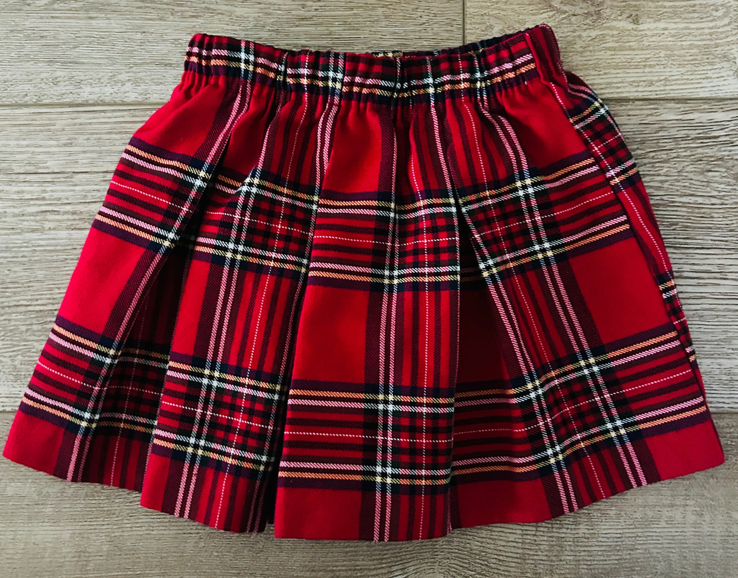 #15 Hartstrings 2t Plaid Holiday Skirt VGUC