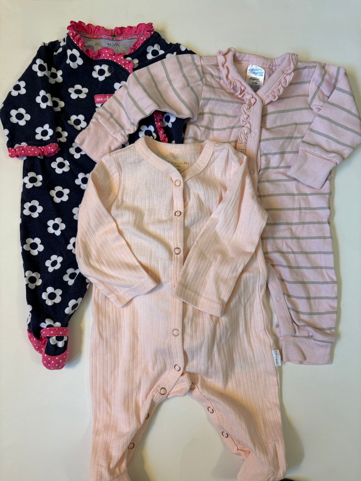 Seller 186 - Girls 0-3 Month PJs Bundle (Set of 3) - VGUC