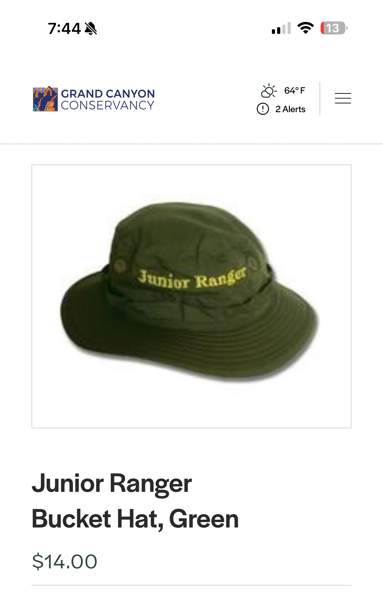 #180 Toddler Junior Ranger National Park Bucket Hat 2 available