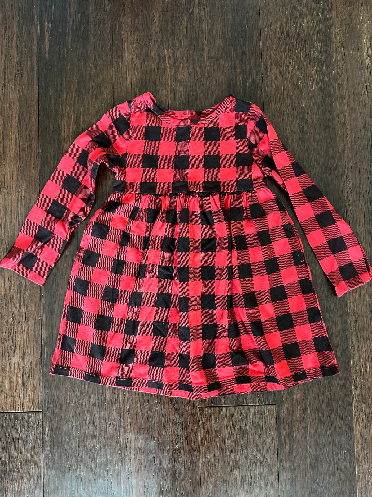 Seller 42, Wonder Nation Buffalo Plaid Cotton Dress, EUC, 4t