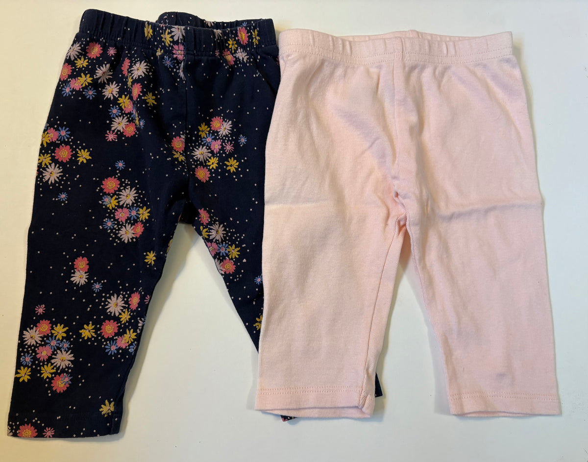 Seller 186 - Girls 3-6 Months Leggings ( Set of 2) - VGUC