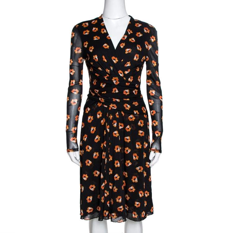 #63 Diane Von Furstenberg XS Floral Silk Dress