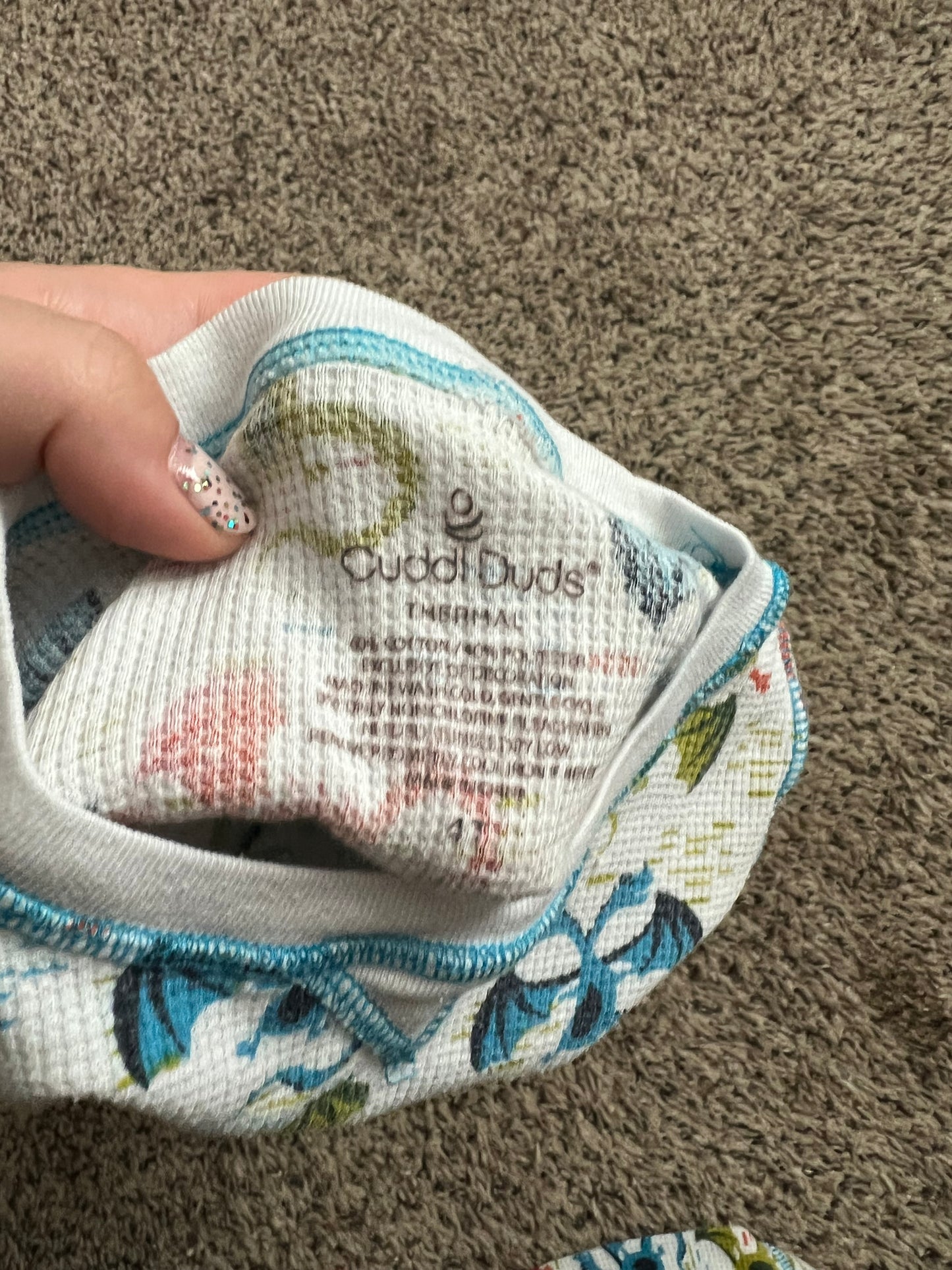 Seller130 Boys 4T Cuddl Duds Thermal dragon set - VGUC