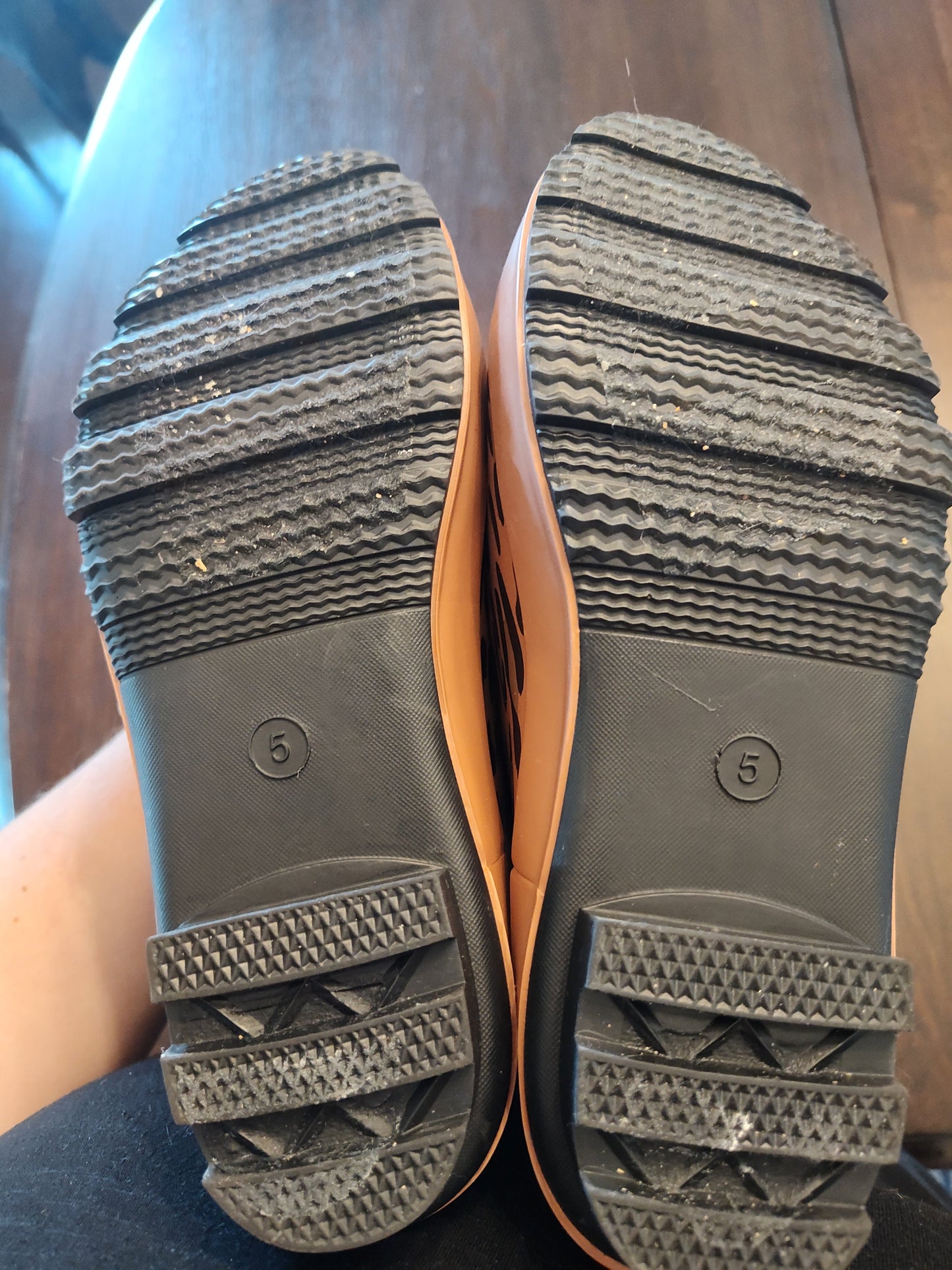 Seller 185: Target Cheetah Rain Boots Girls size 5 youth