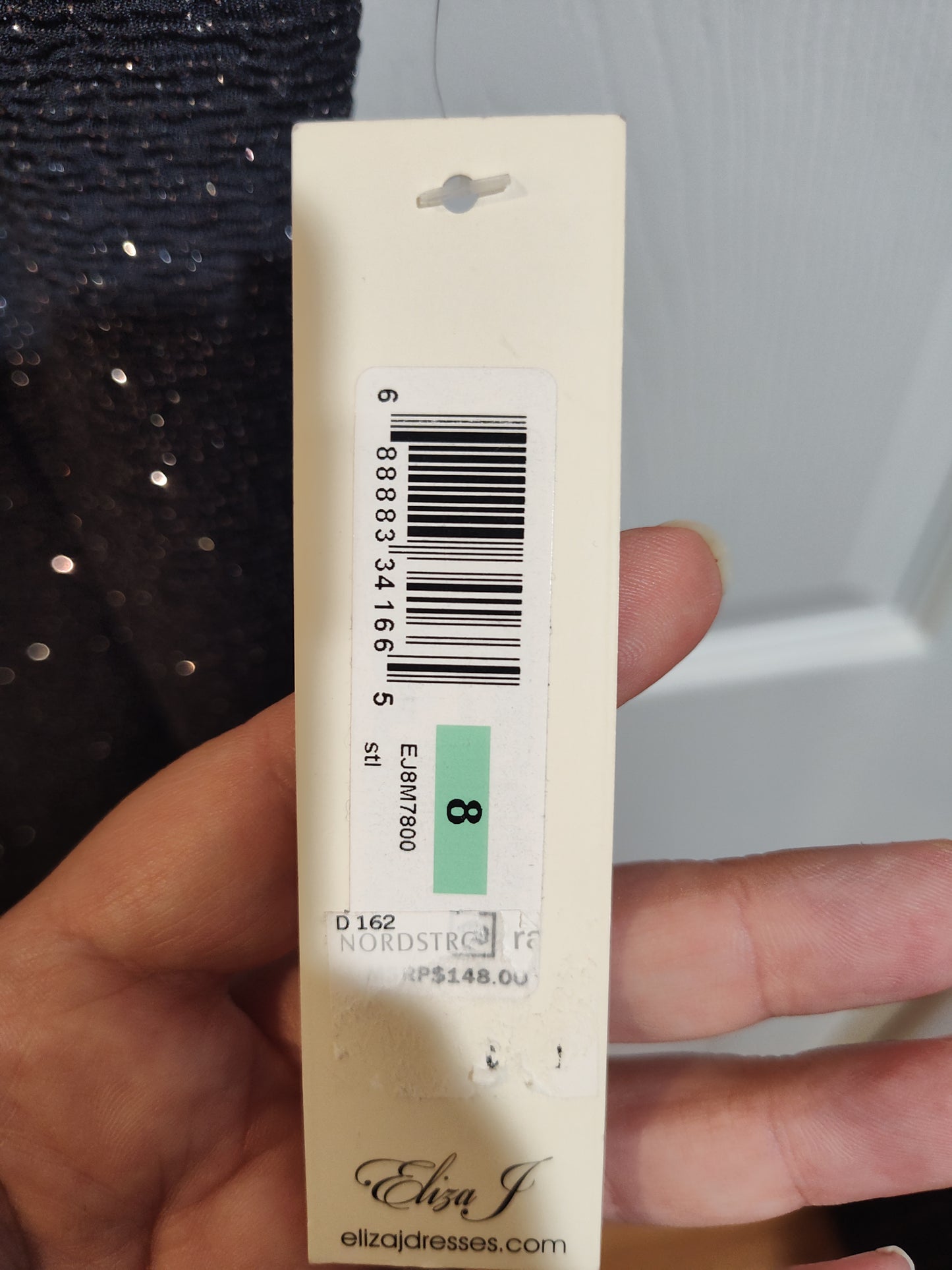 Seller 185: Eliza J Women's Dress Size 8 Black Glittery