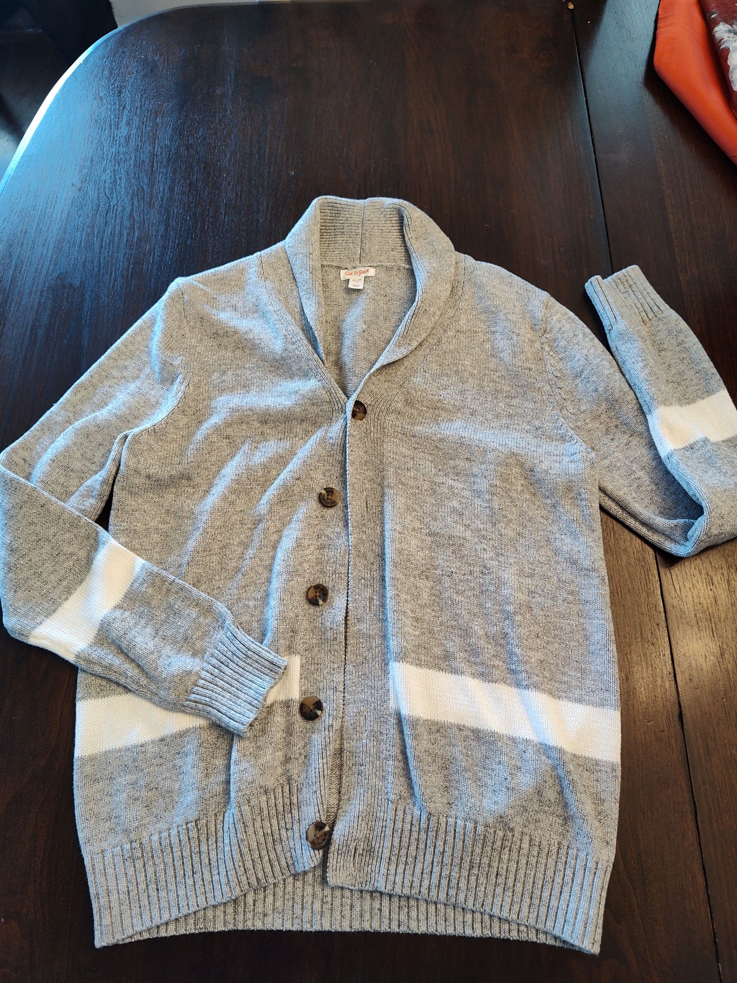 Seller 185: Cat n Jack Grey Cardigan Boys size 16