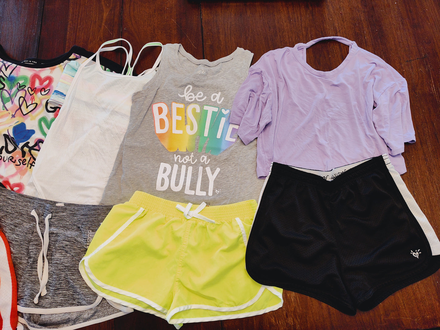 Seller 185: Girl's Size 12 shirt/shorts lot variety of brands 5 shorts 4 tops