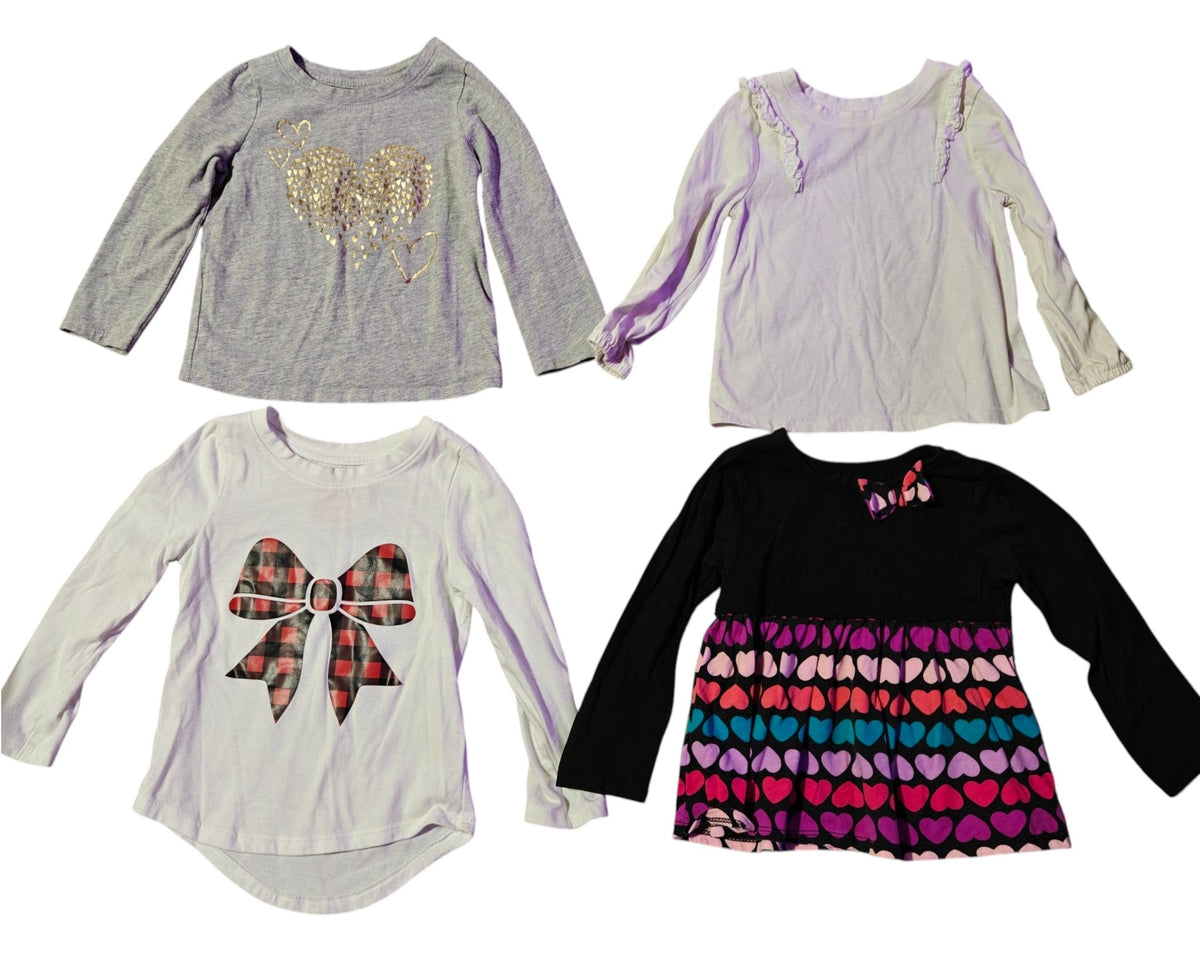 #7 Long-Sleeve Girls Bundle, Cat & Jack 2T