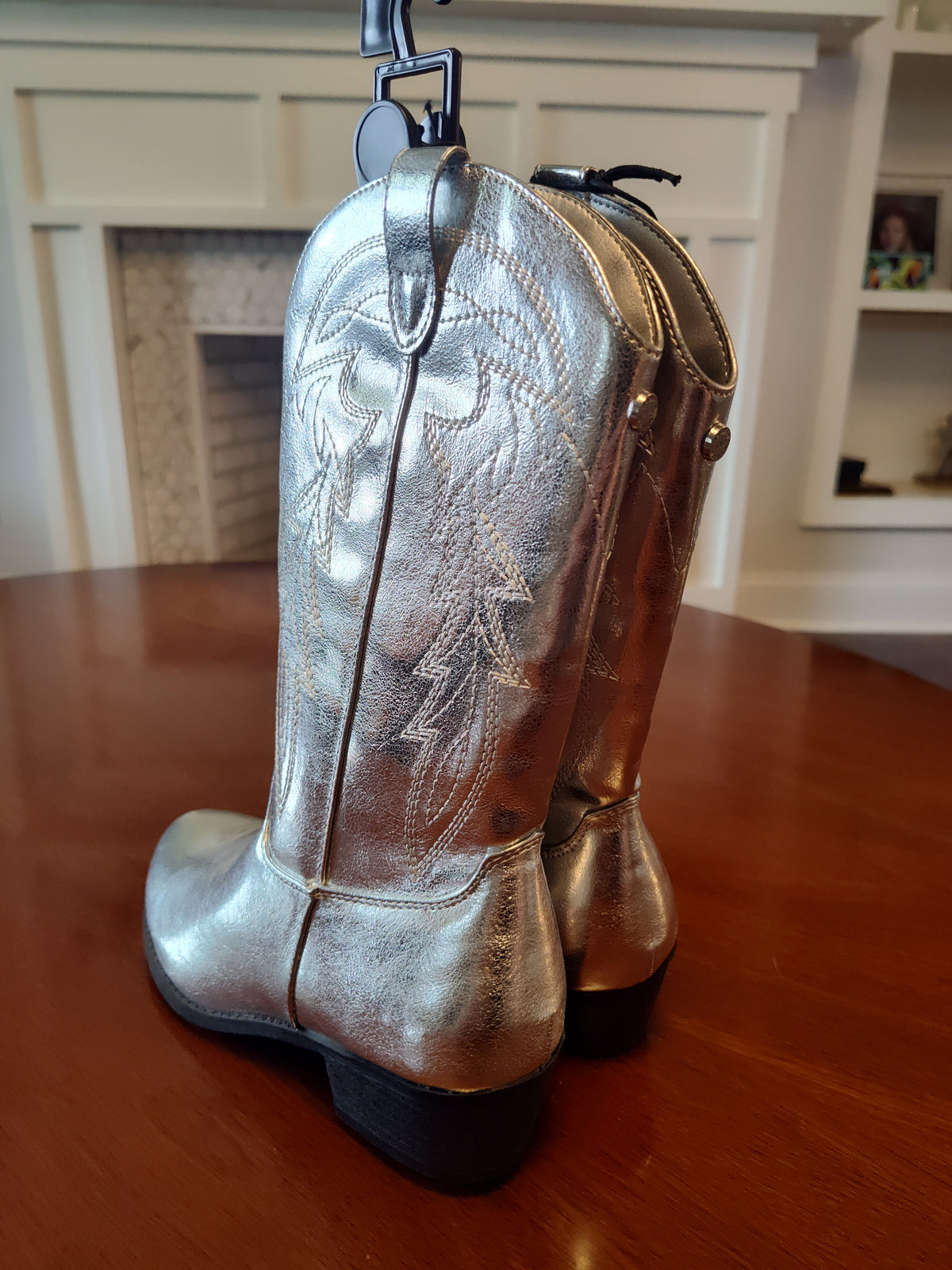 Seller 189: Madden NYC new Silver Cowgirl boots size 6 youth