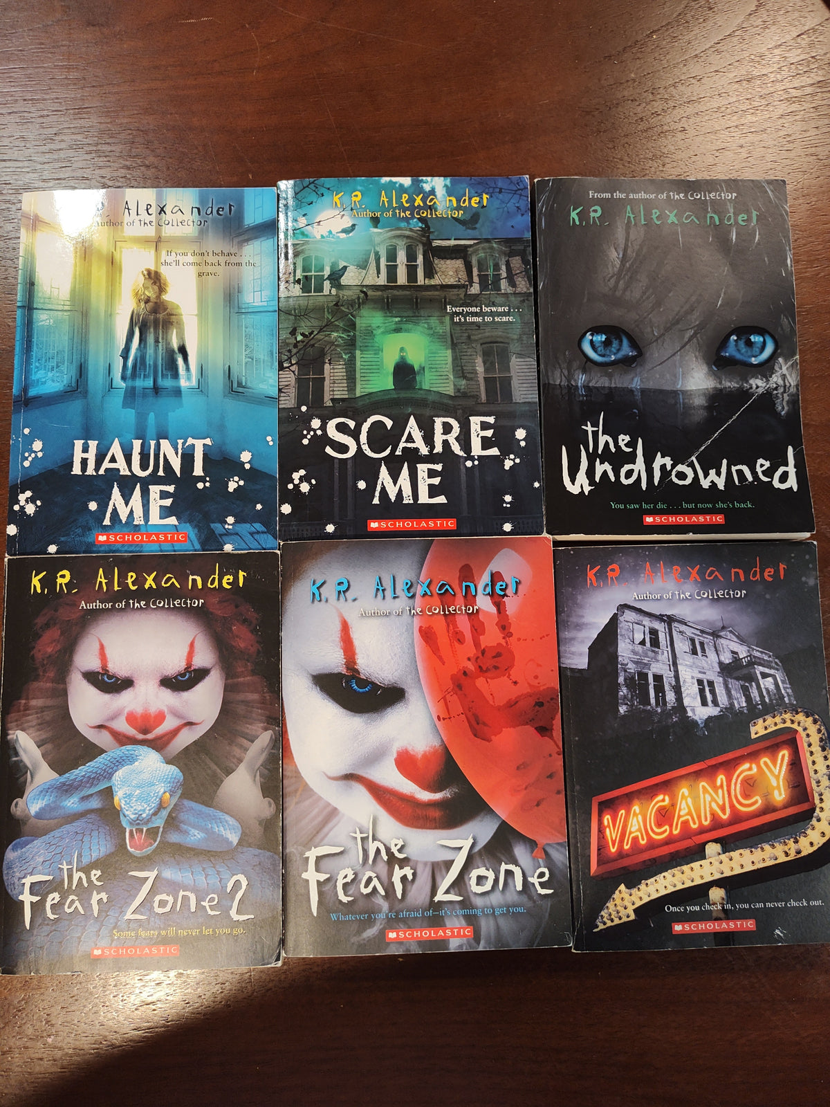 Seller 189: KR Alexander Scare Books x 6 (tween age group)