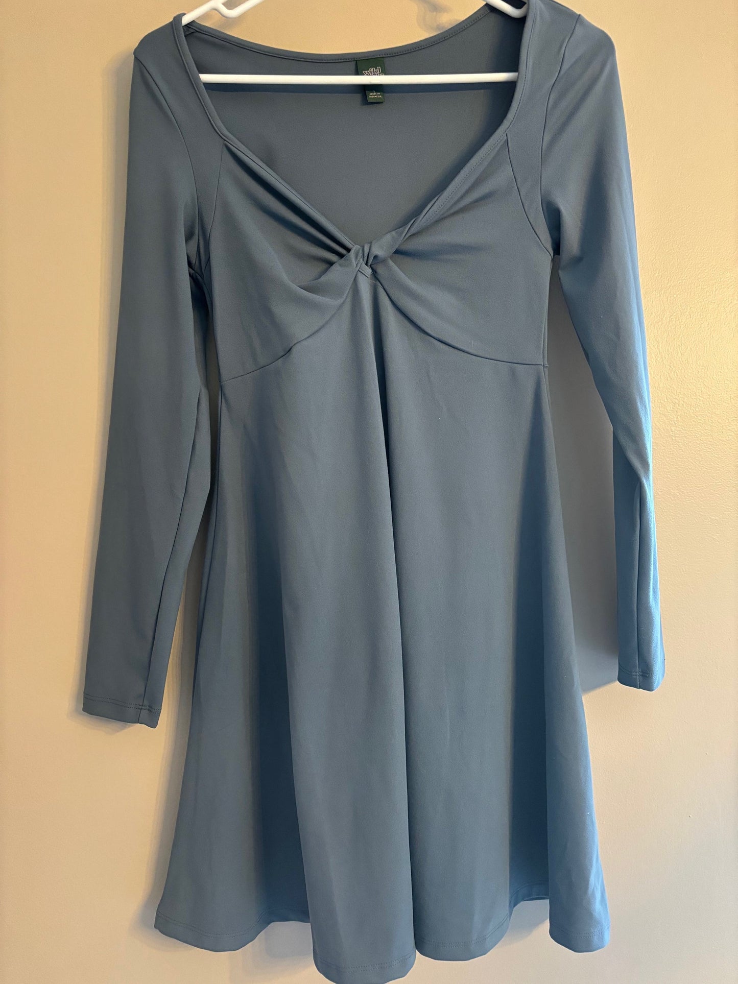 #70 Women's Wild Fable Dusty Blue Swing Dress size Large (runs like medium)EUC